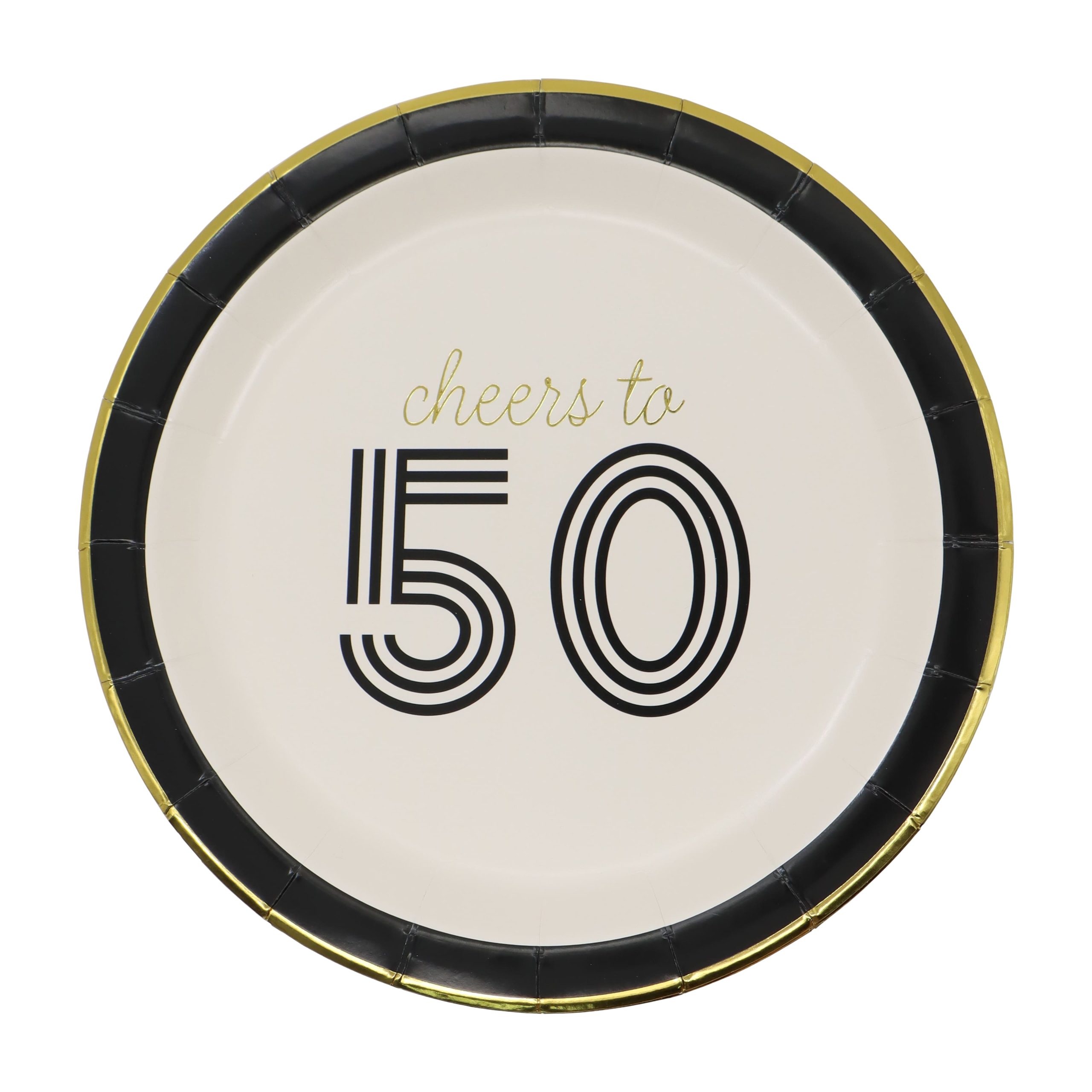 7" Cheers to 50 Paper Dinner Plates, 8ct. by Celebrate It™
