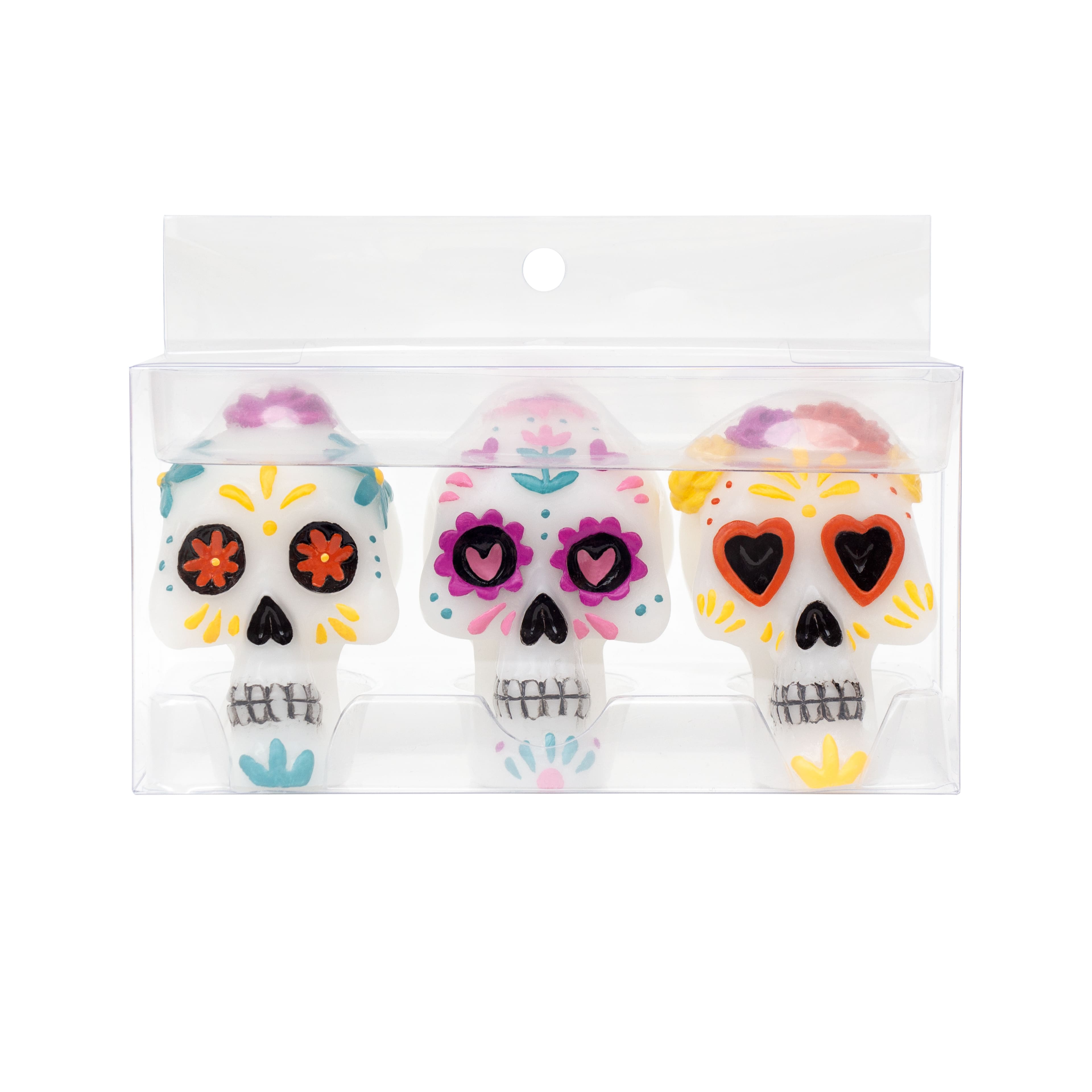 2.5" Day of the Dead Sugar Skull Shaped Candles, 3ct. by Ashland®