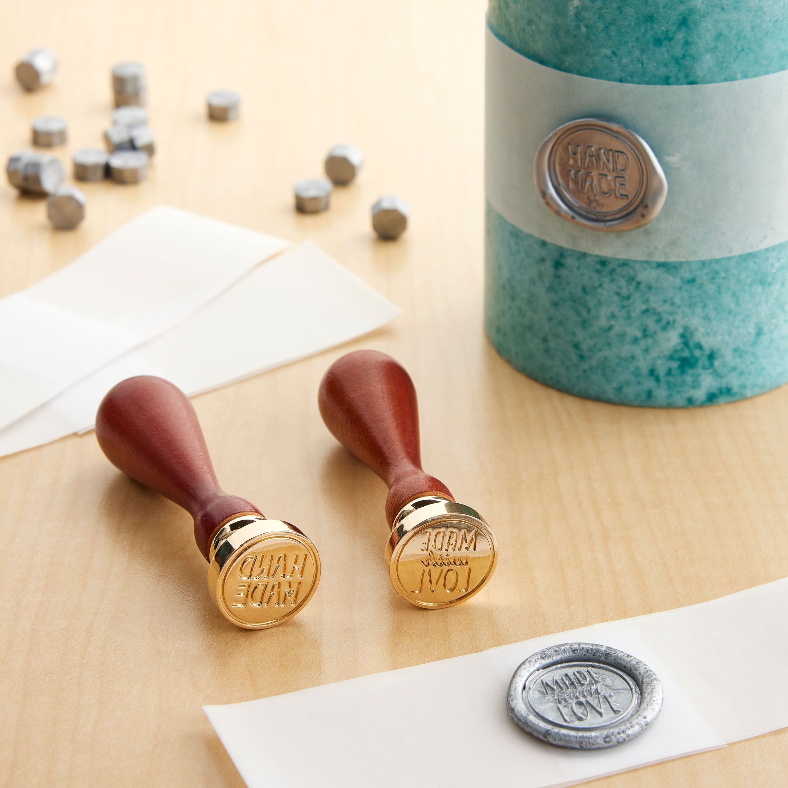 Made with Love & Hand Made Wax Stamp Set by Recollections™ - Image 2