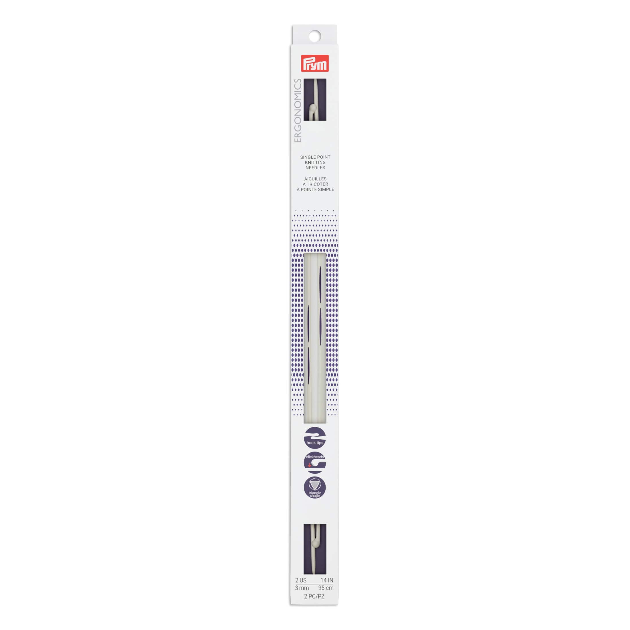 Prym Ergonomics Single Point Knitting Needles