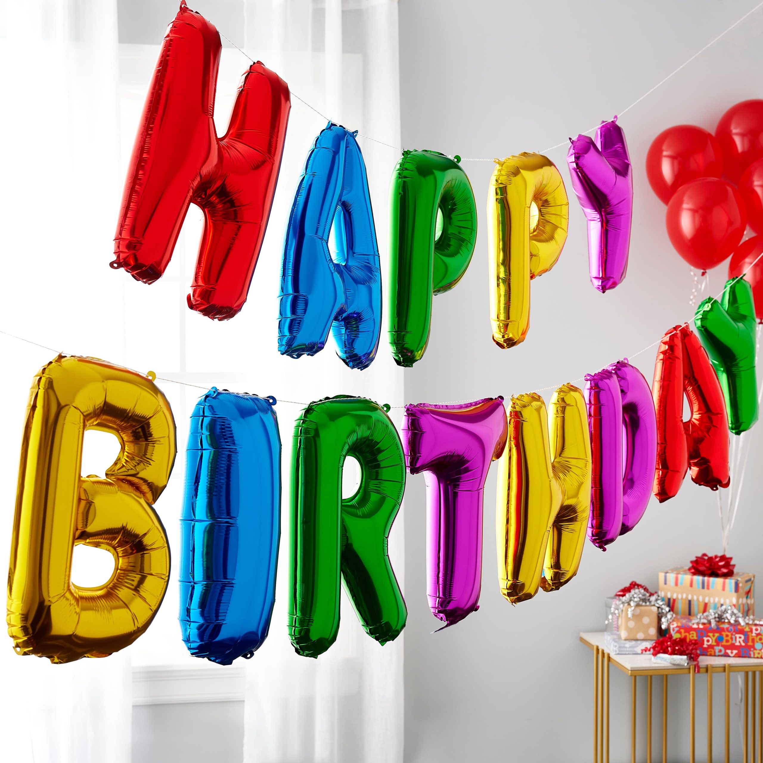Happy Birthday Multicolored Foil Balloon Banner Kit By Celebrate It™ - Image 2