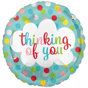 17" Thinking of You Dots Foil Balloon