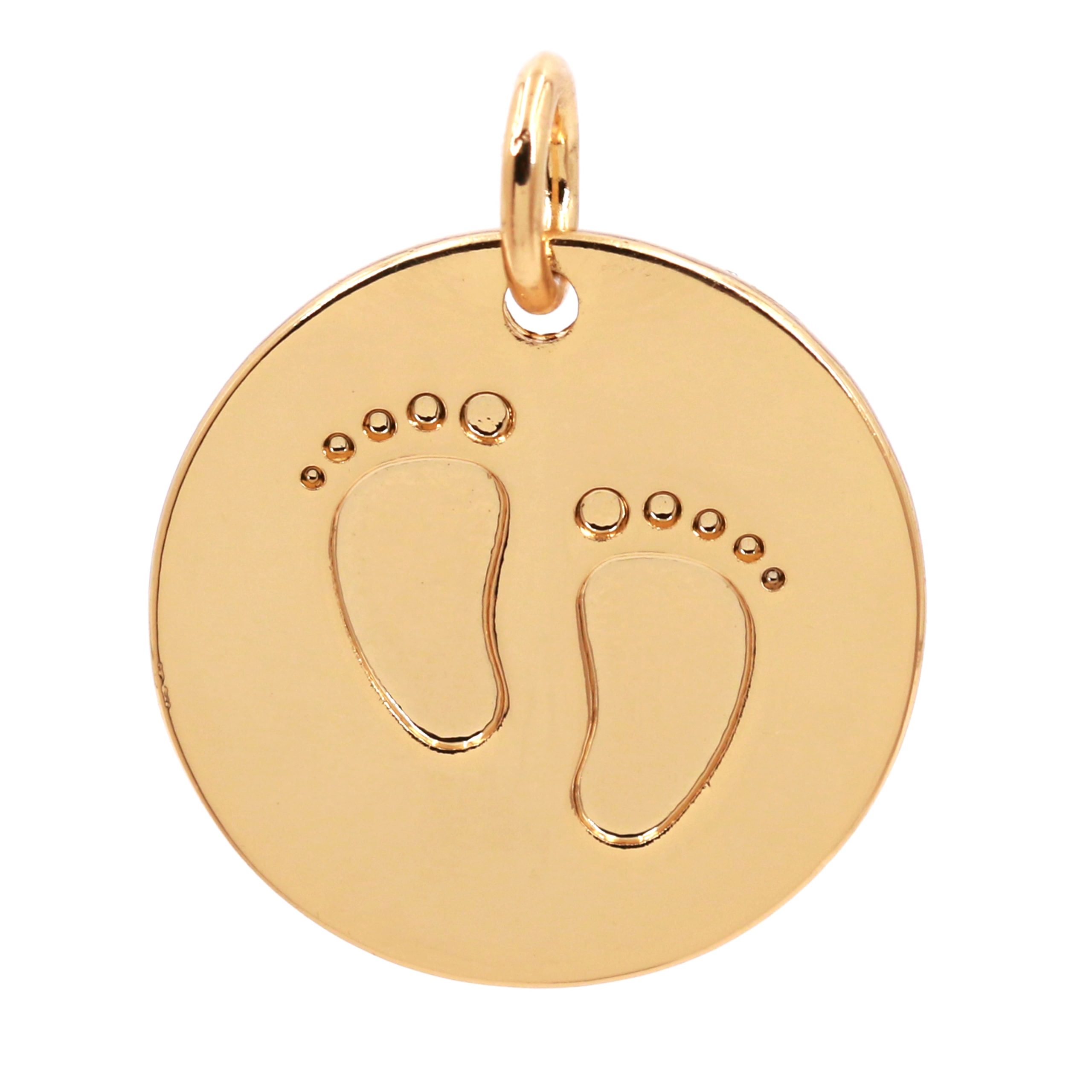 14K Gold Plated Footprints Charm by Bead Landing™