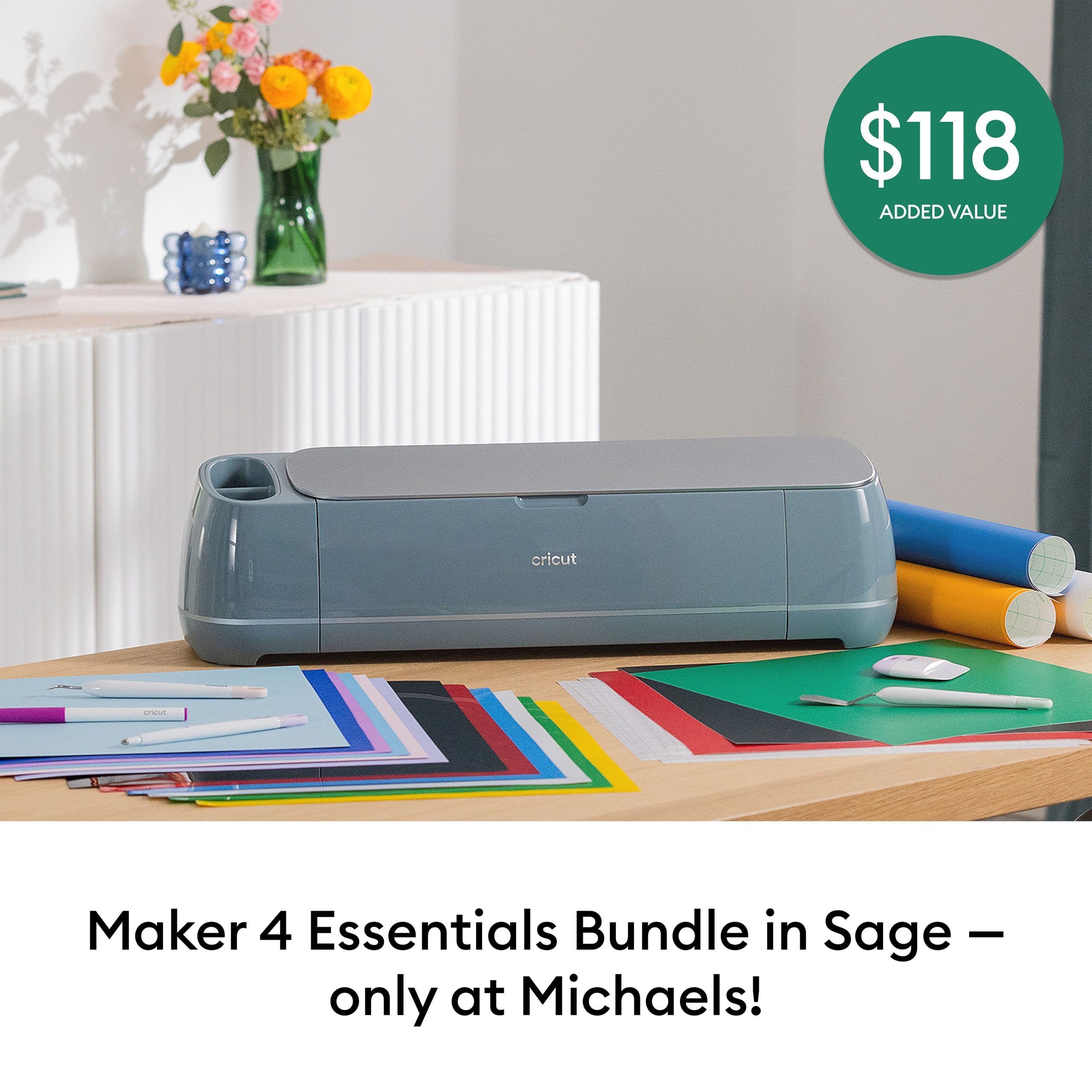 Cricut Maker® 4 in Sage & Essentials Bundle - Image 2