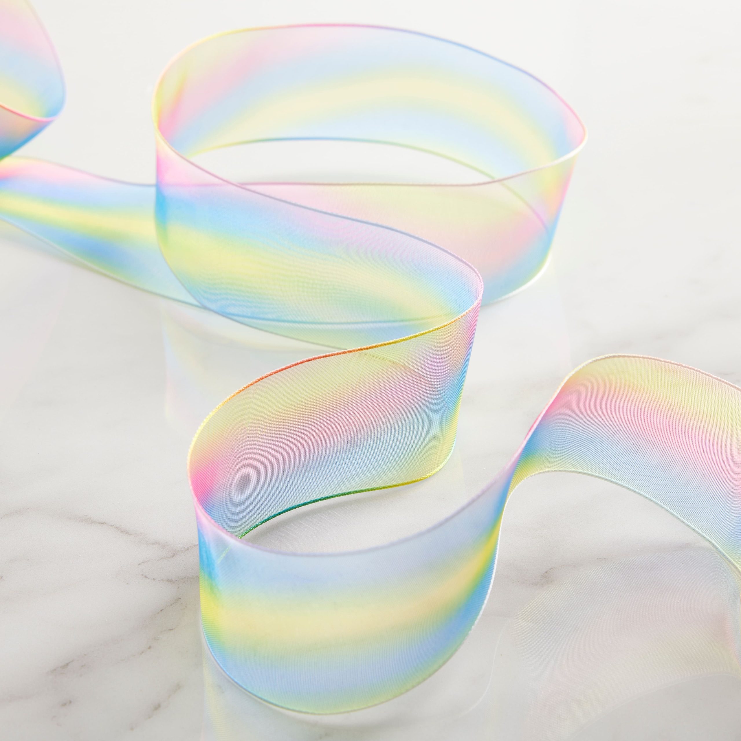 1.5" x 3yd. Rainbow Wired Sheer Ribbon by Celebrate It® Classic - Image 4