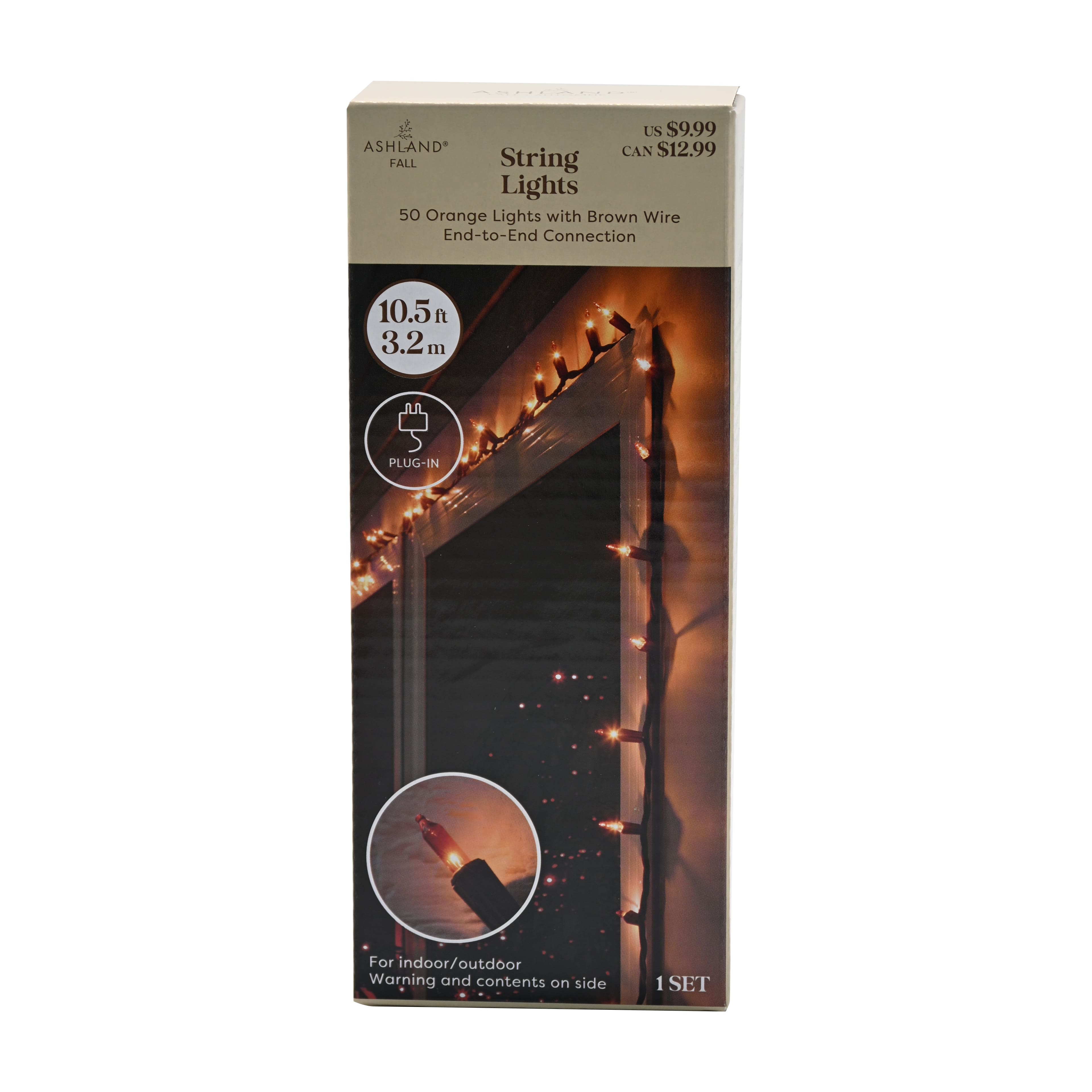 50ct. Orange Incandescent String Lights with Brown Wire by Ashland®