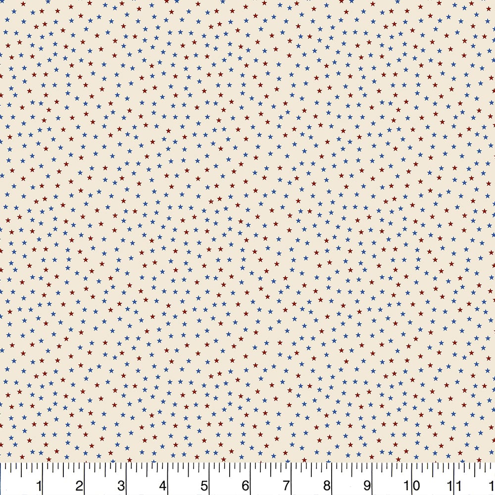 Fabric Traditions Red, White & Blue Stars Cotton Quilting Fabric