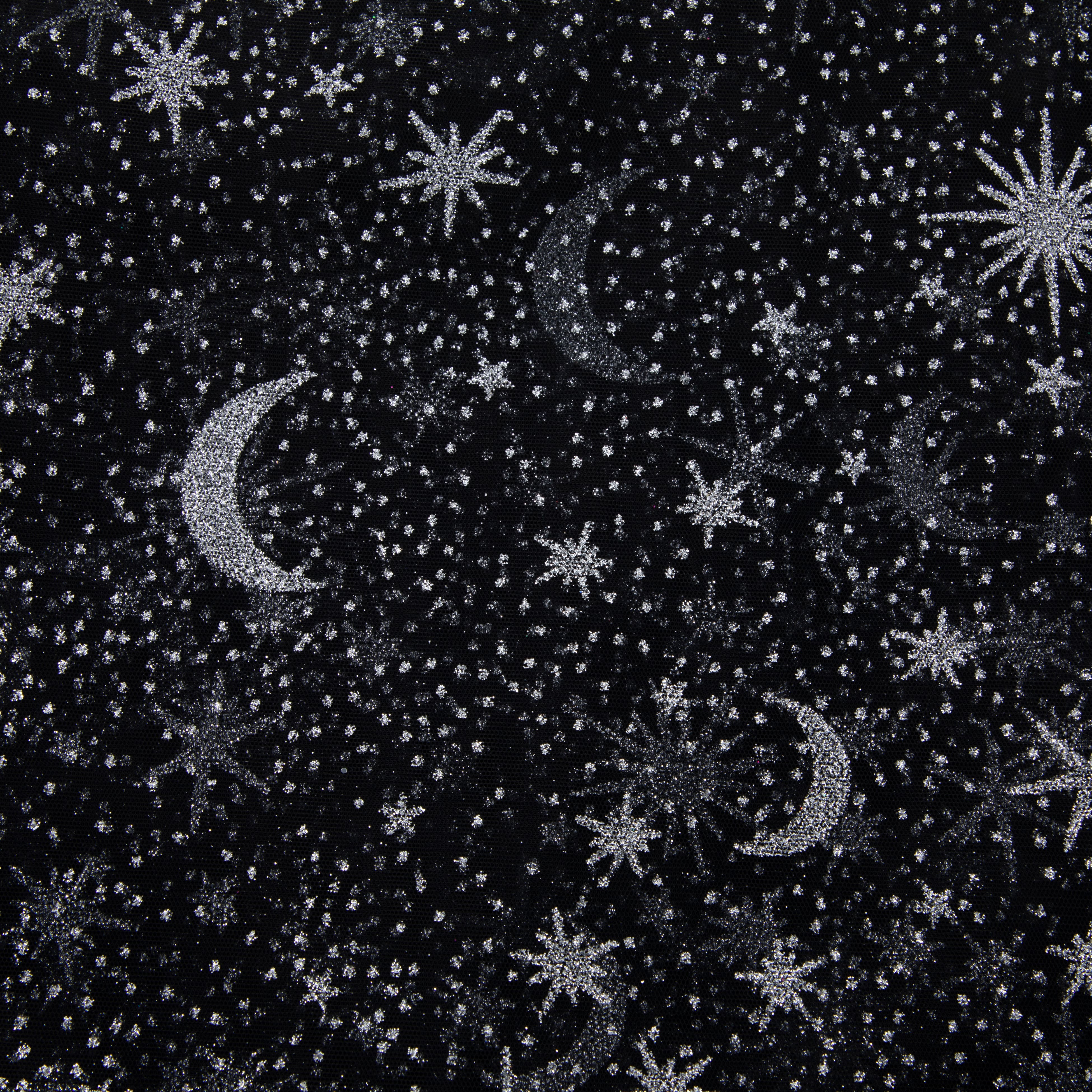 Wyla Black with Silver Moon & Stars Mesh