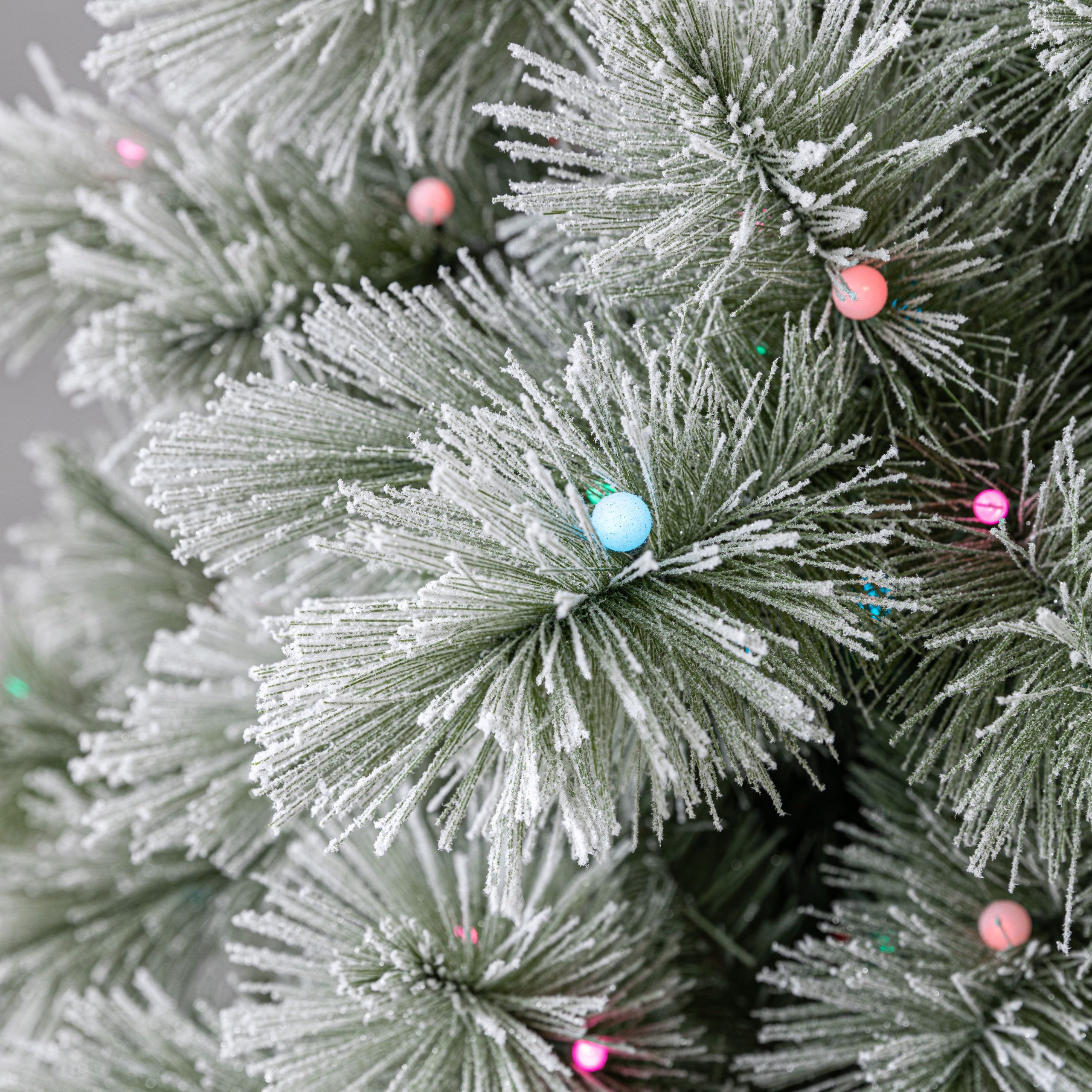 7.5ft. Pre-Lit Snowberry Pine Artificial Christmas Tree, Quick Set® Color Changing G9 & G15 LED Lights by Ashland® - Image 2
