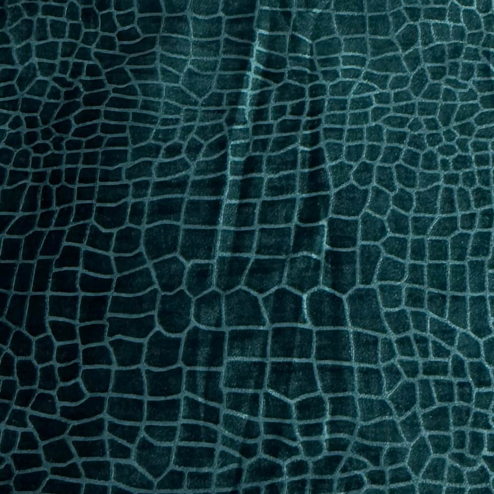 Feldman Green Reptile Velvet Fabric