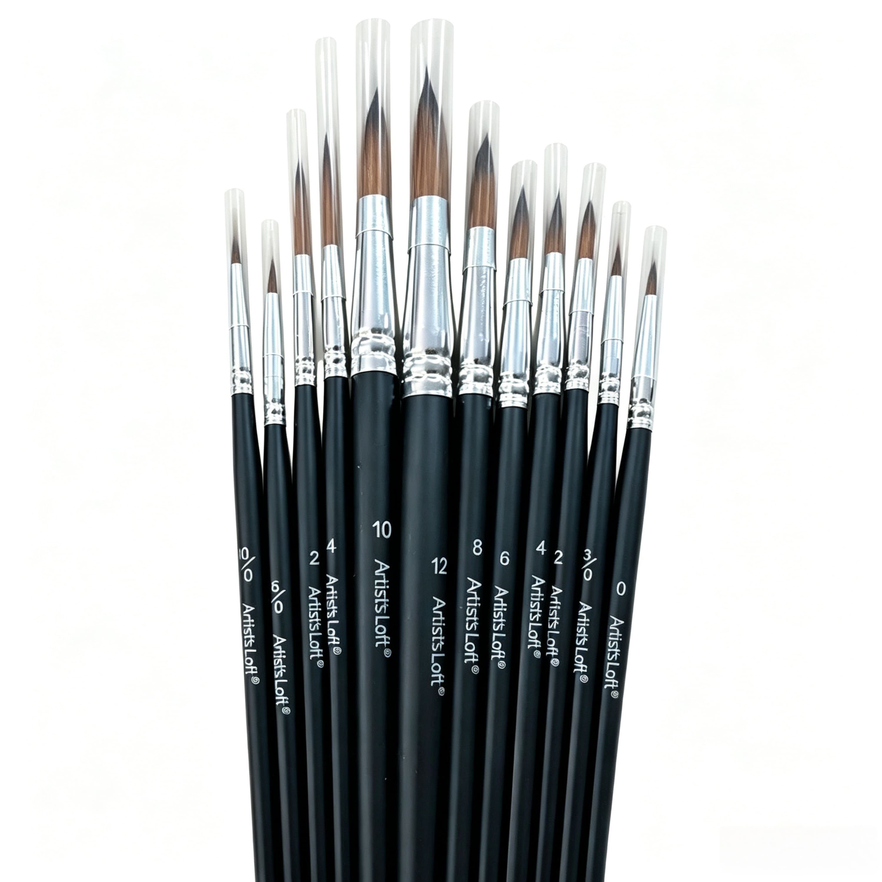 12 Piece Round & Liner Mixed Media Taklon Brush Set by Artist's Loft®