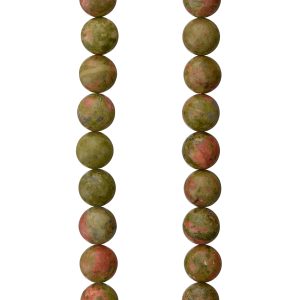 Green Unakite Round Beads, 8mm by Bead Landing™
