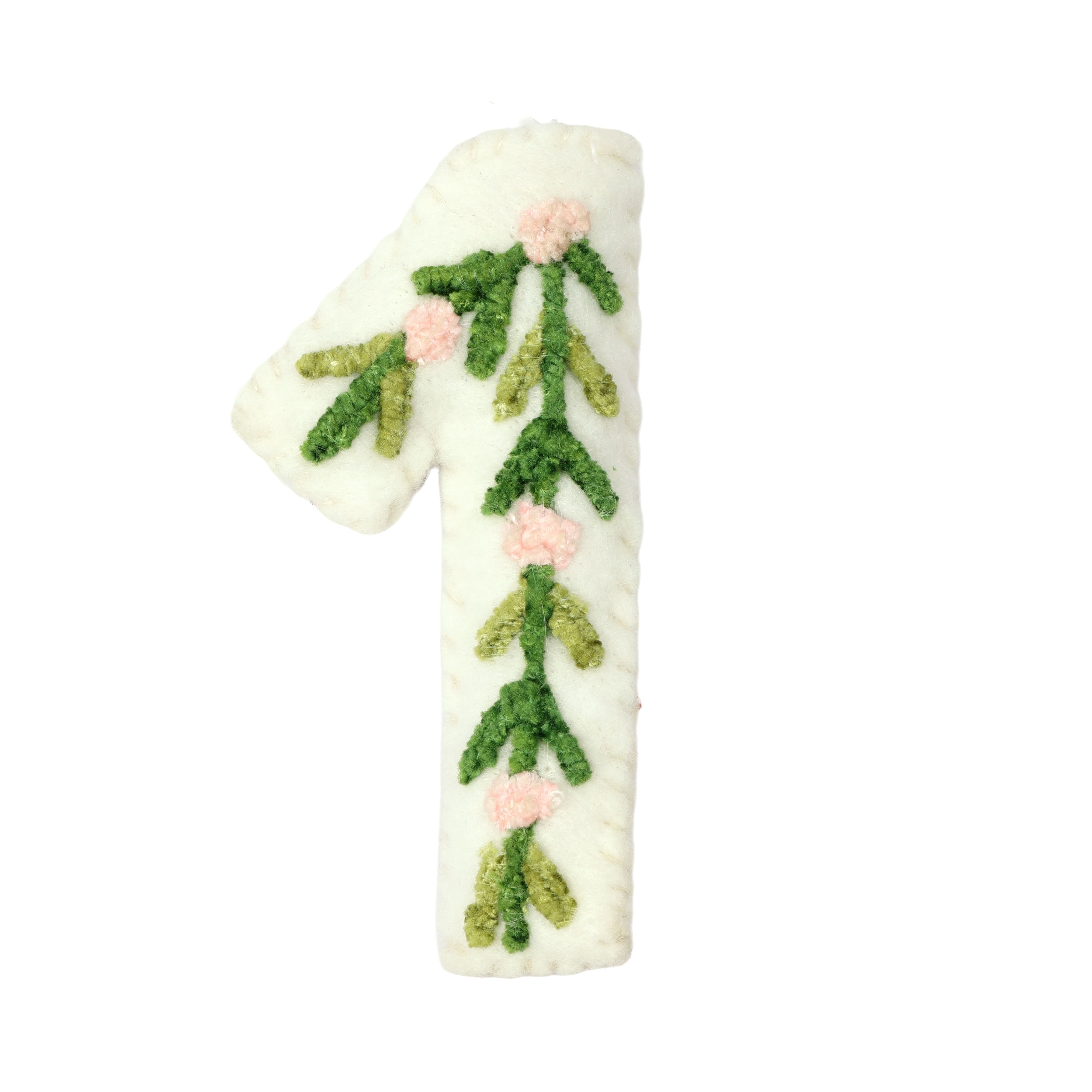 4" Floral Embroidered Puffy Number by Celebrate It™
