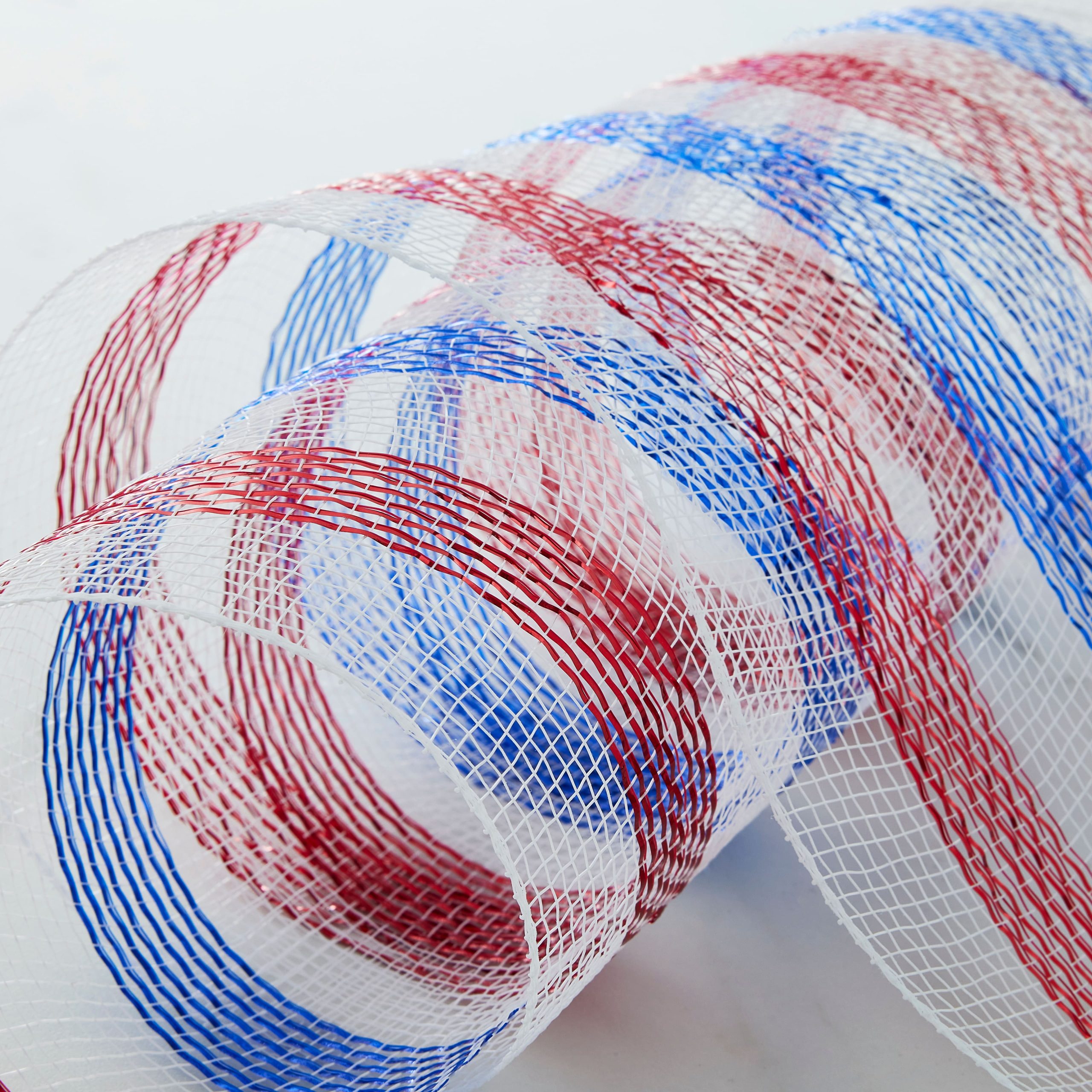 10" x 19ft. Red, White & Blue Striped Mesh by Celebrate It™ - Image 2