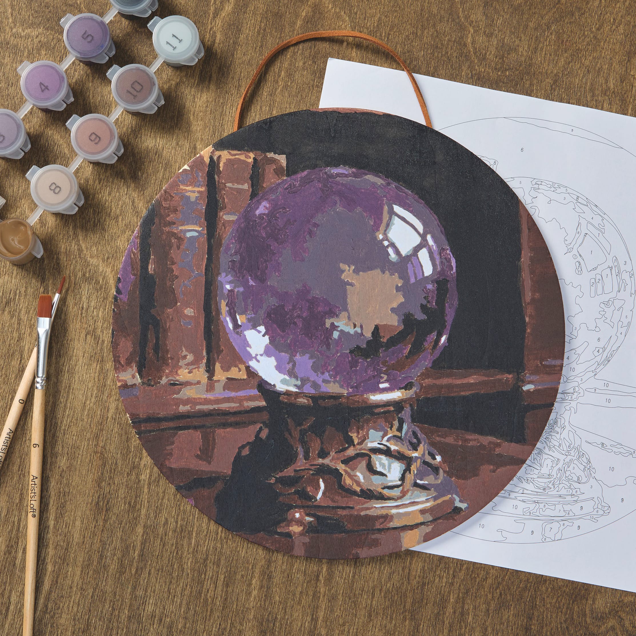 8" Crystal Ball Paint-by-Number Plywood Surface Kit by Artist's Loft®