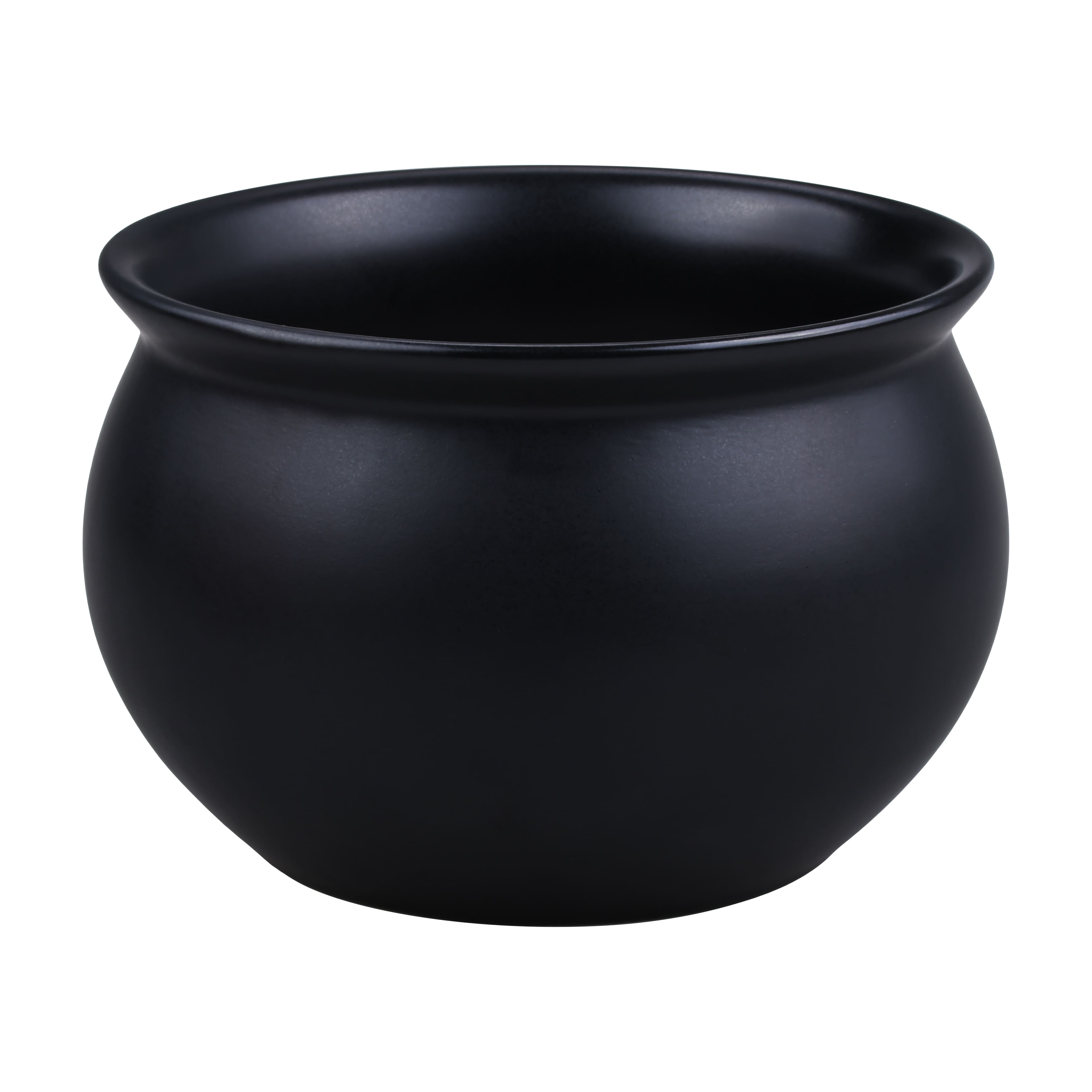 6.25" Black Ceramic Cauldron by Makery™