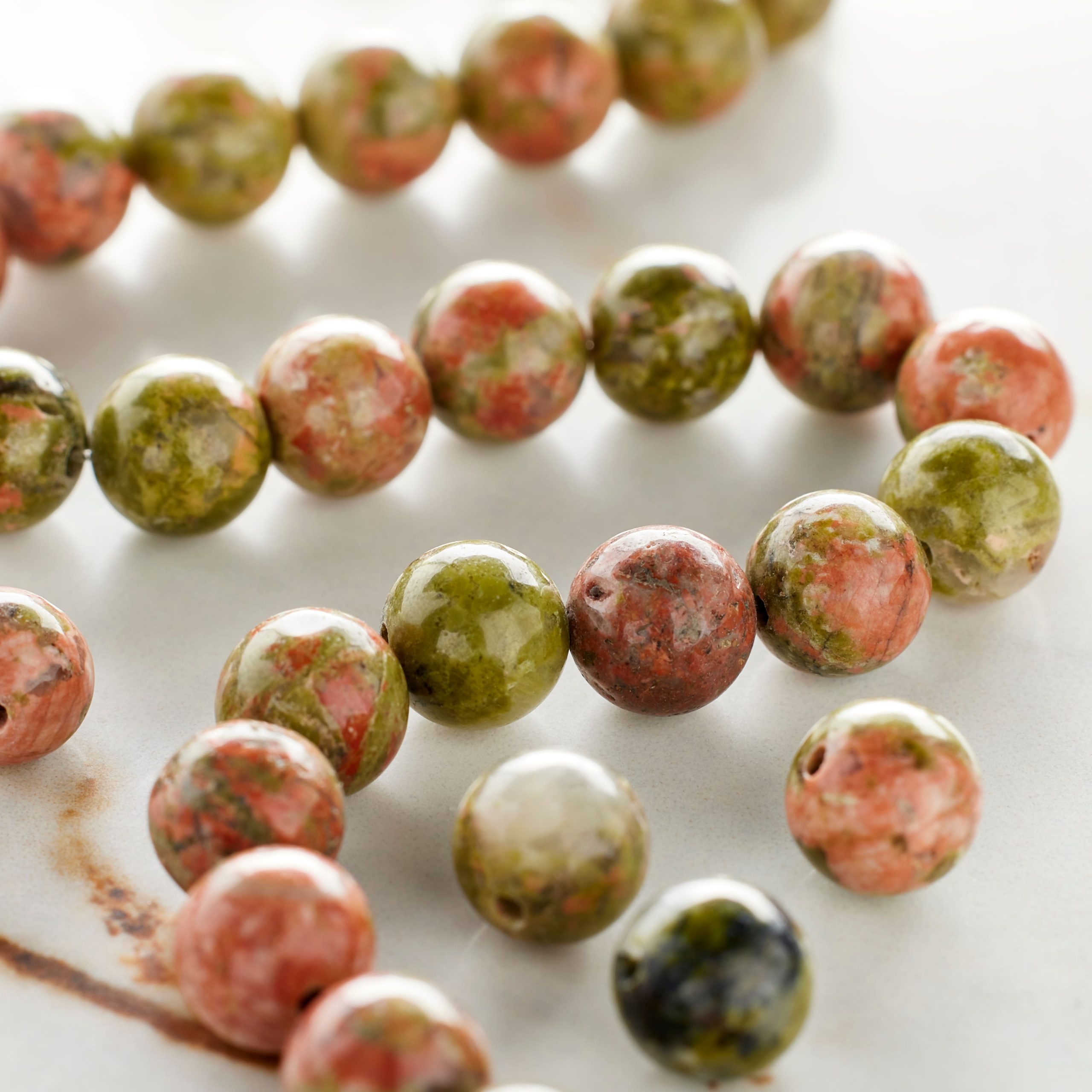 Green Unakite Round Beads, 8mm by Bead Landing™ - Image 2