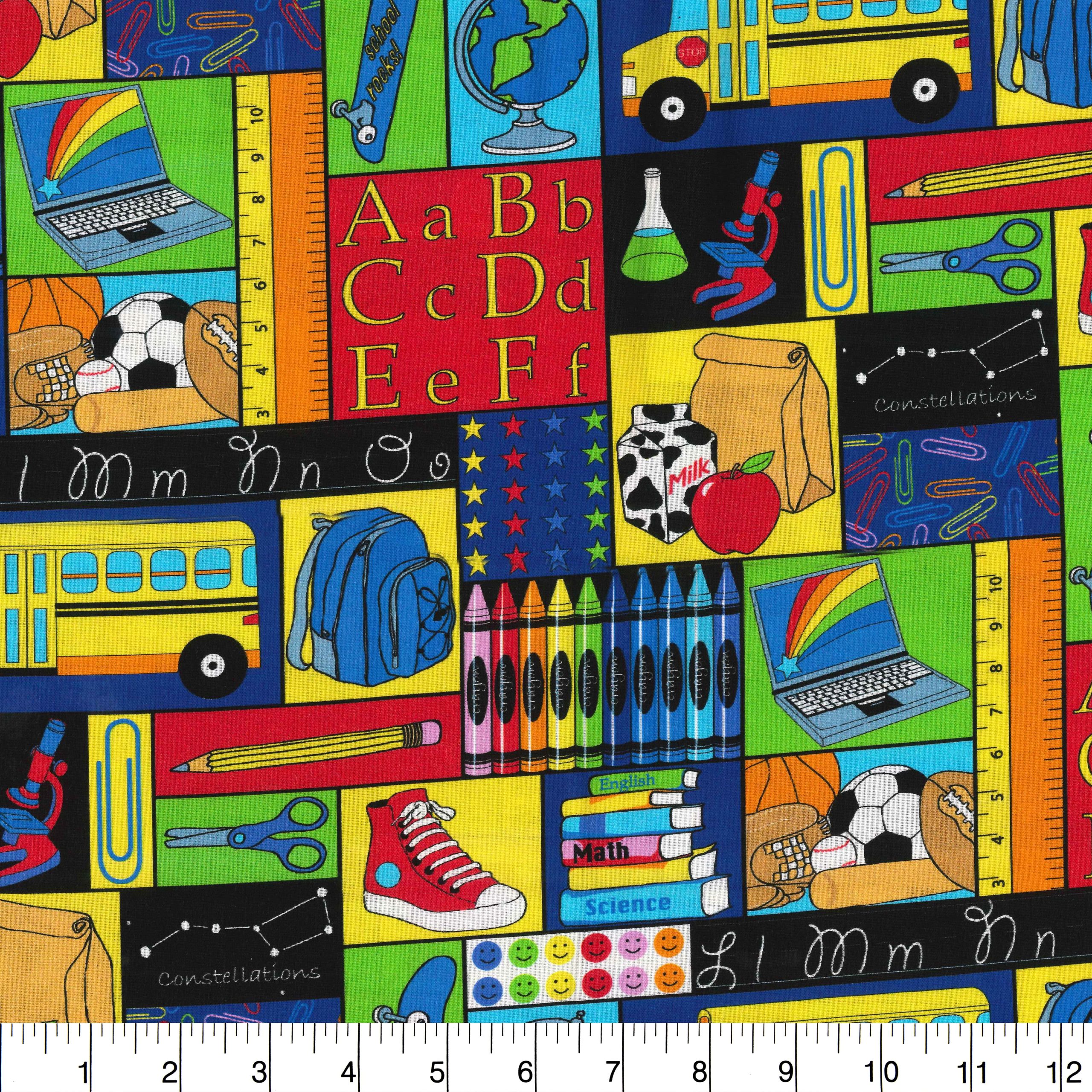 Fabric Traditions School Classroom Cotton Fabric - Image 2