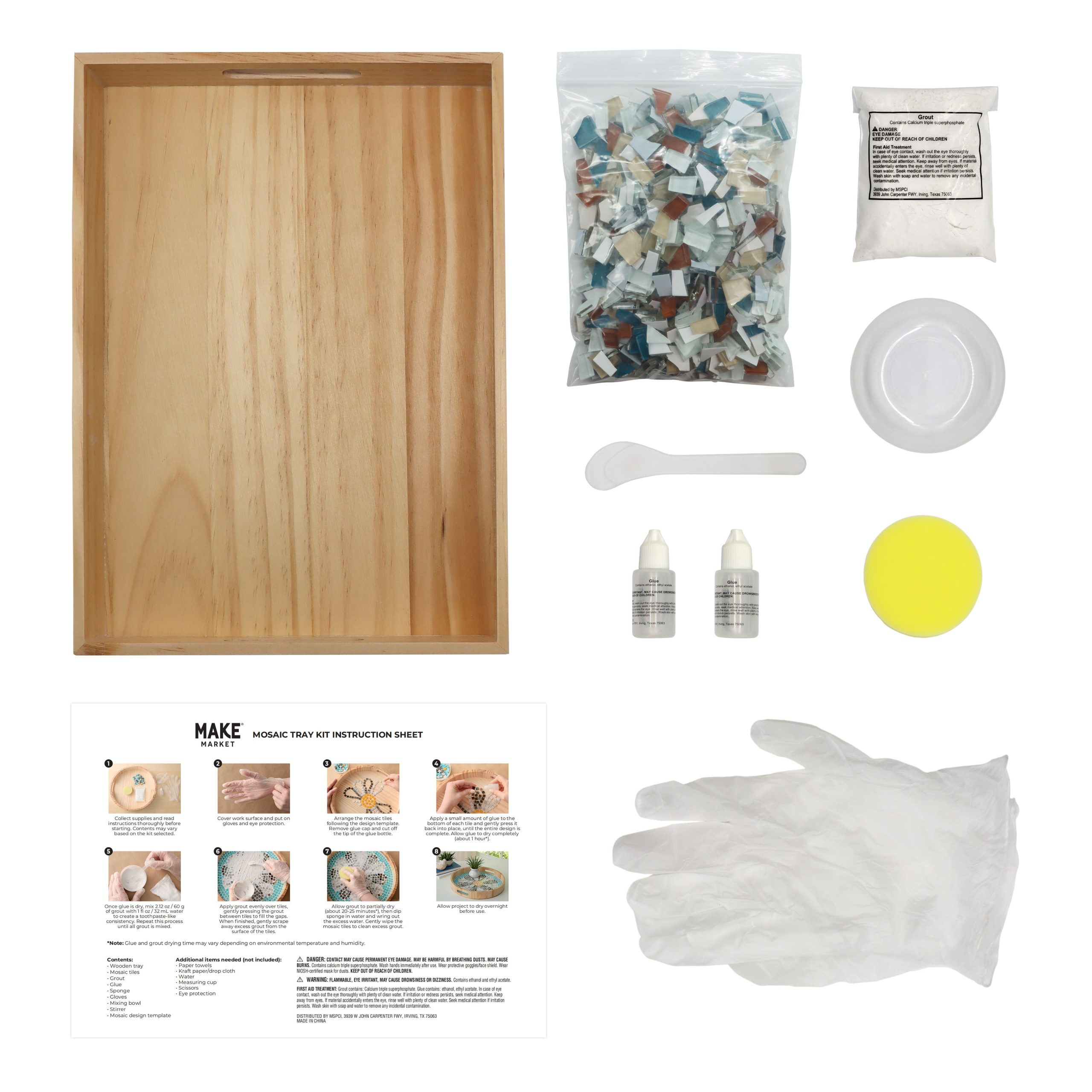 10" x 14" Leaf Mosaic Tray Kit by Make Market® - Image 2
