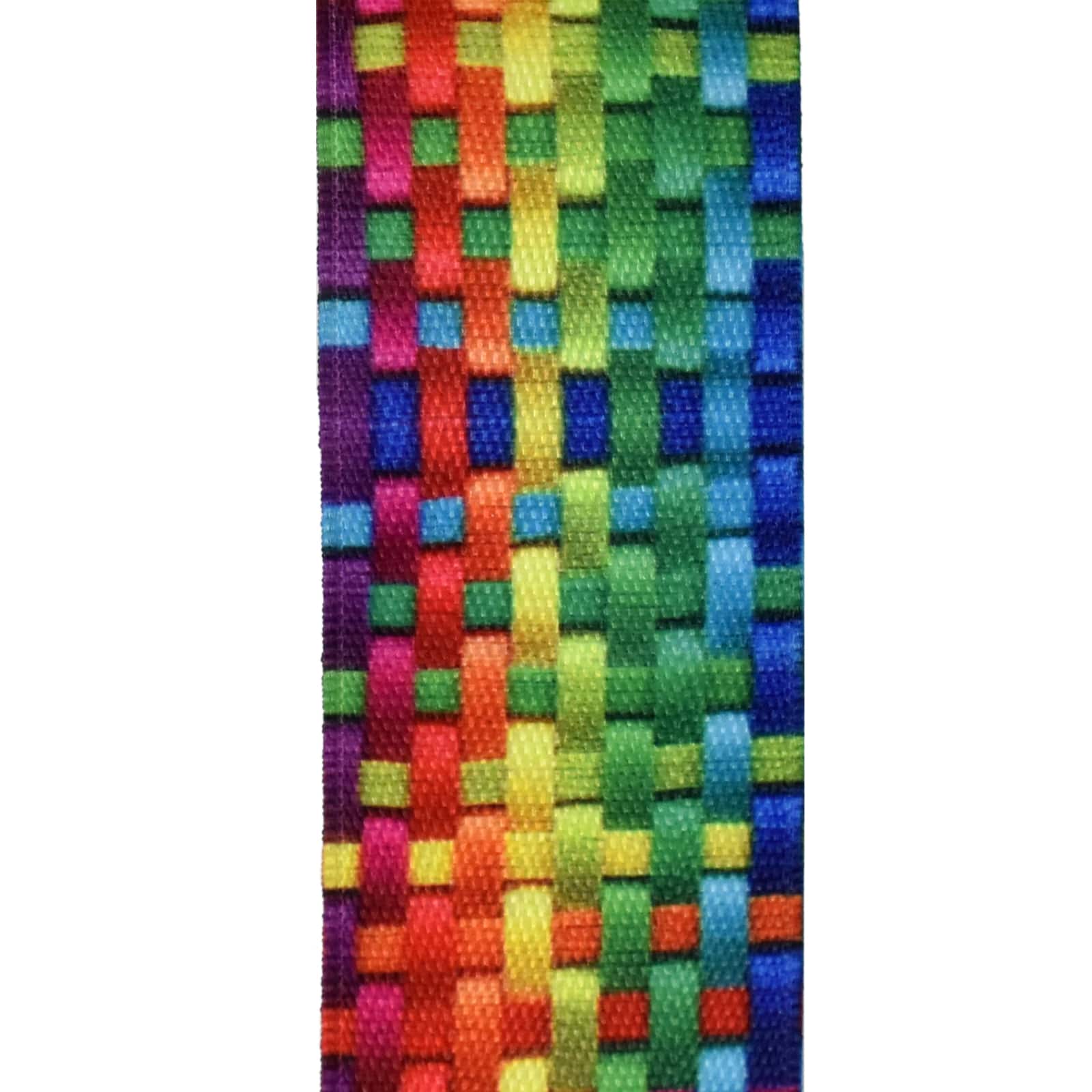 1.5" x 3yd. Grosgrain Wired Rainbow Weave Ribbon by Celebrate It® - Image 3