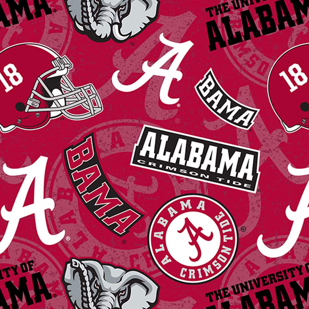 NCAA University of Alabama Tone-on-Tone Cotton Fabric