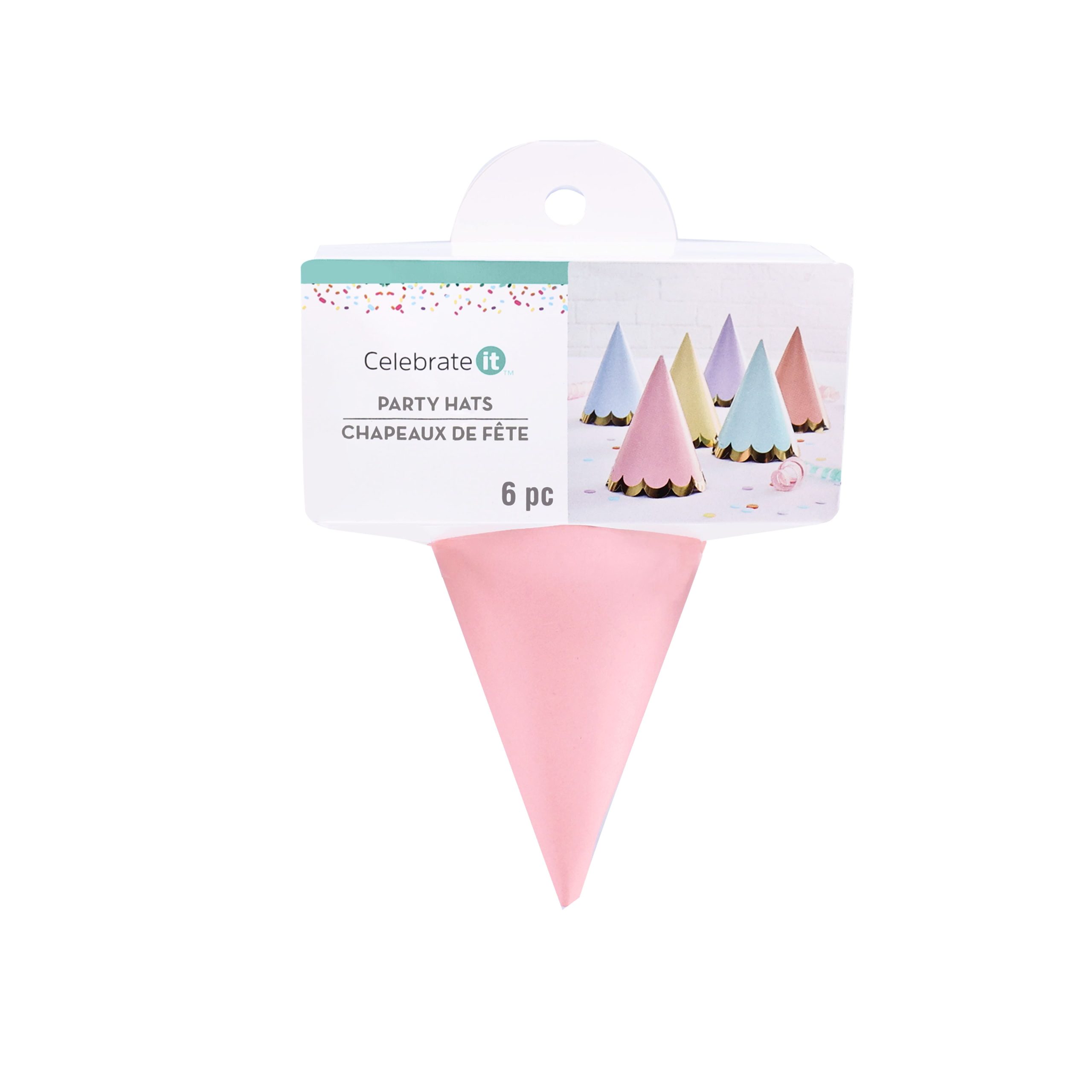 5" Pastel with Foil Scallop Party Hats by Celebrate It™ - Image 3