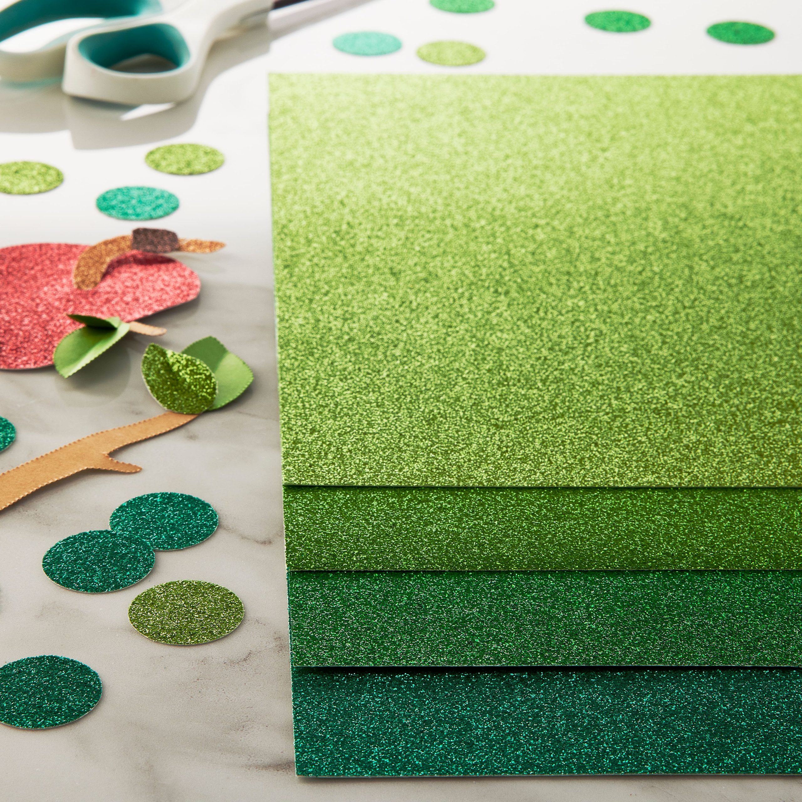 Green Glitter Cardstock Paper by Recollections™, 8.5" x 11" - Image 2