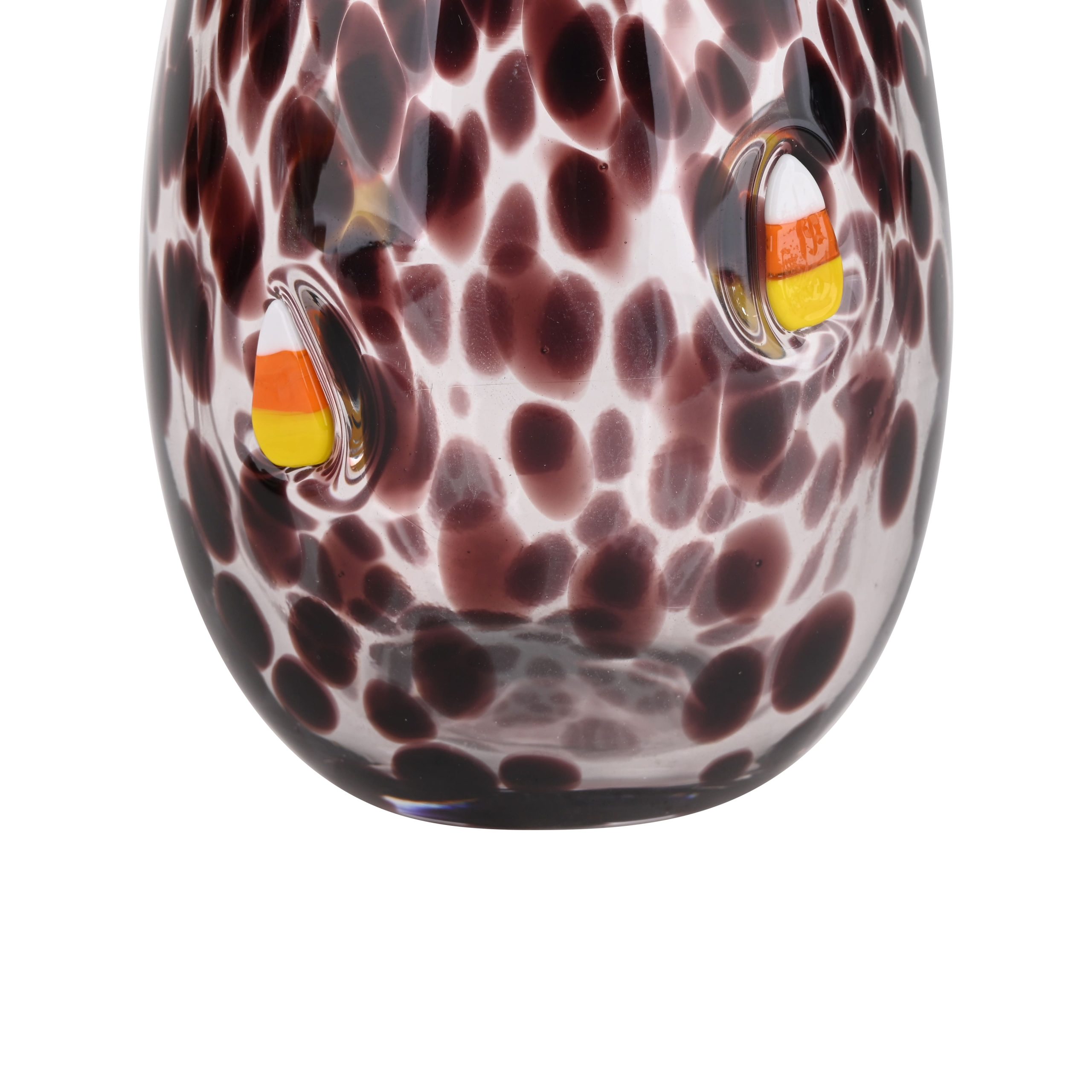 16oz. Confetti Candy Corn Icon Stemless Wine Glass by Celebrate It™ - Image 2