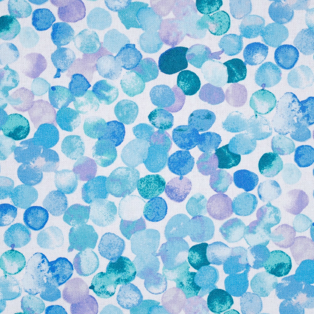 Watercolor Paint Dots Cotton Craft Fabric