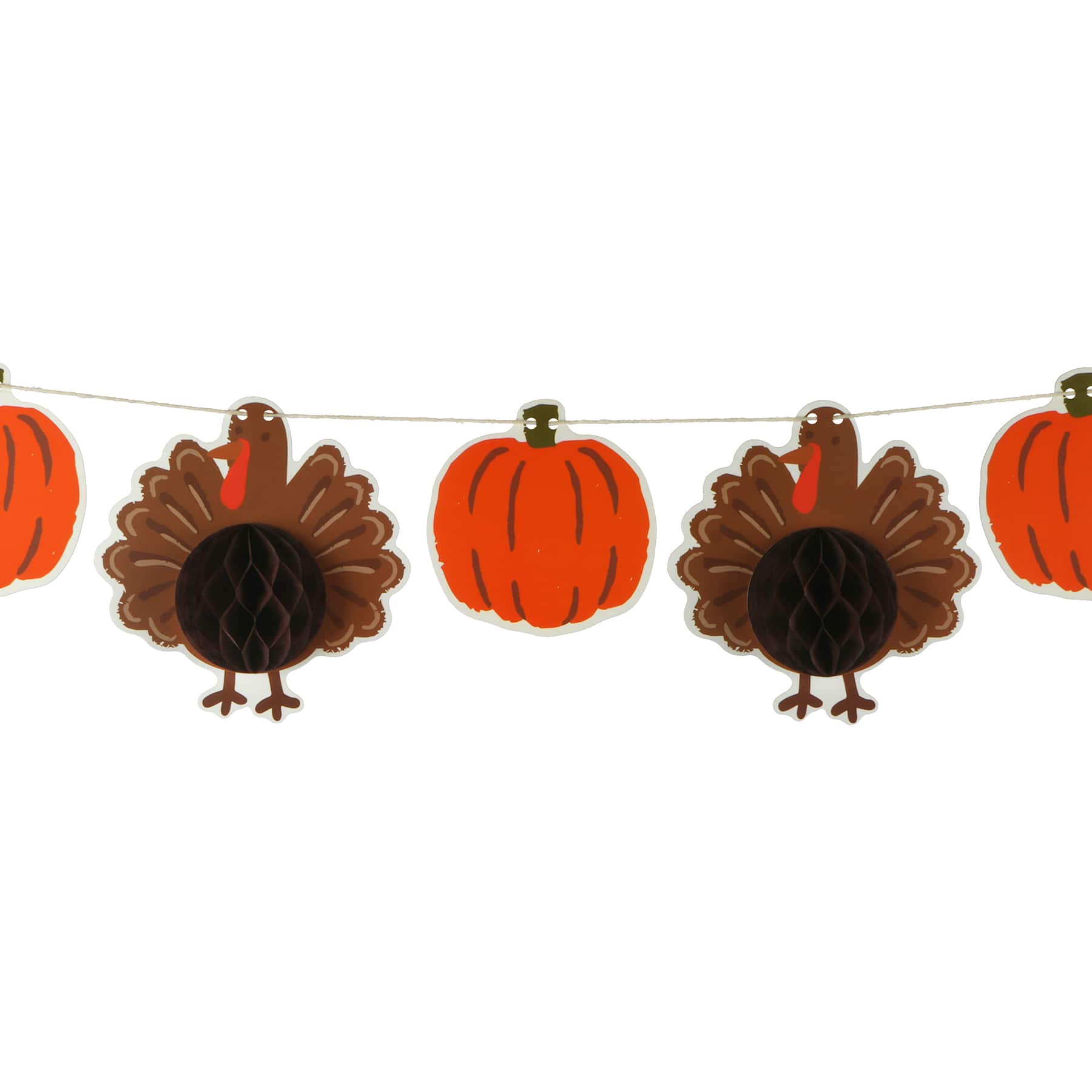 6ft. Thanksgiving Honeycomb Turkey Paper Banner by Celebrate It™ - Image 2