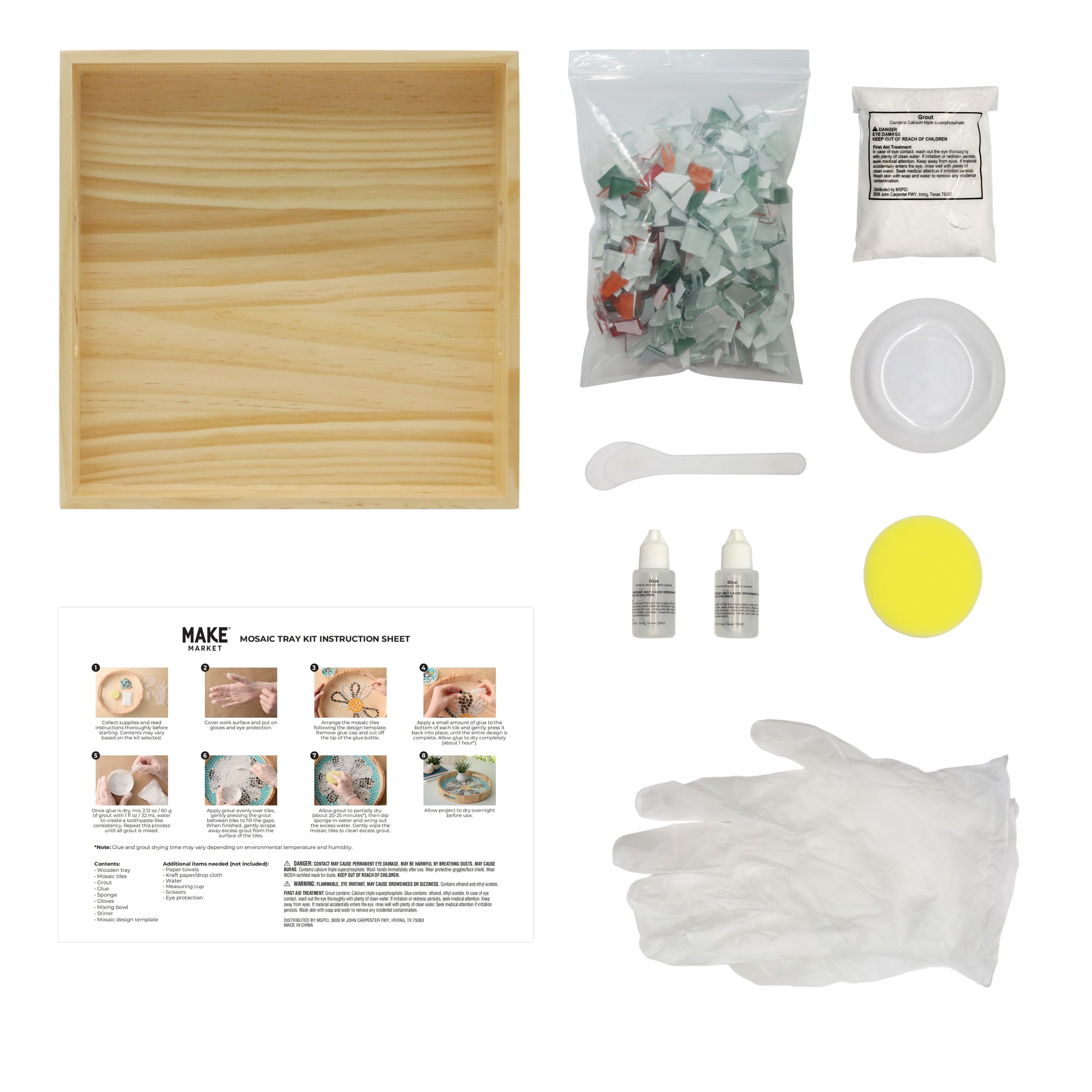 10" x 10" Orange Mosaic Tray Kit by Make Market® - Image 2