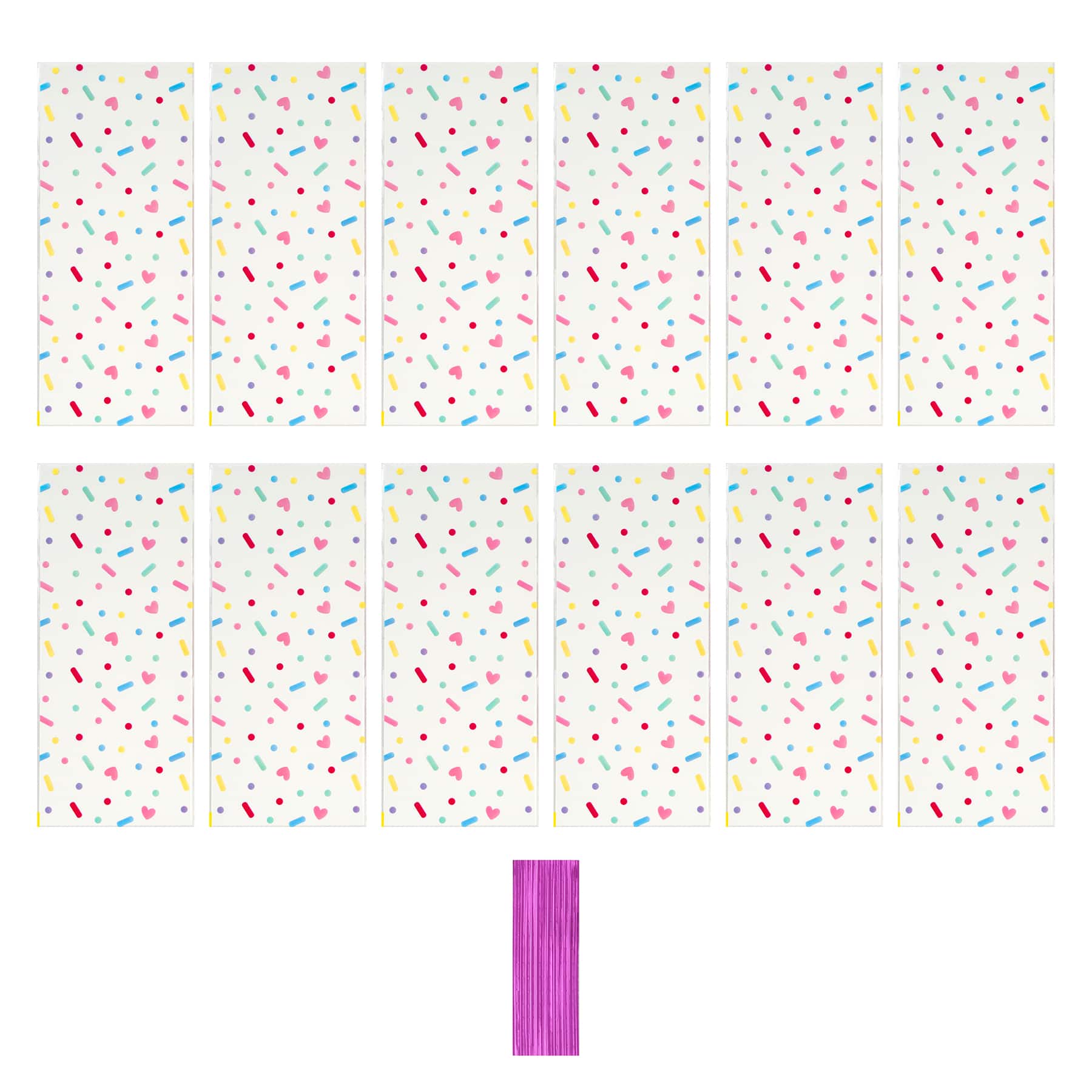 Hearts & Sprinkles Treat Bags, 12ct. by Celebrate It™