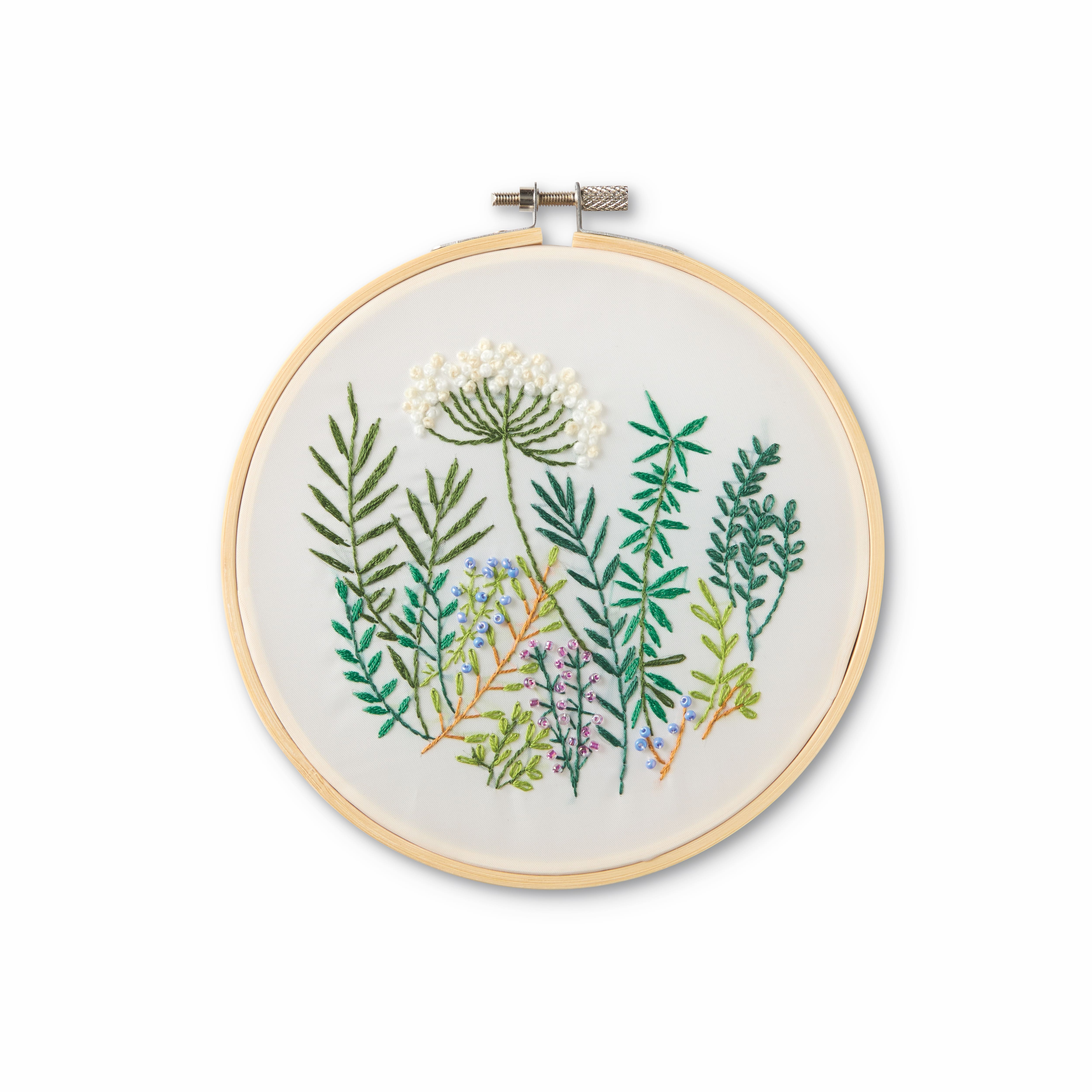 6" Garden Greenery Embroidery Kit by Loops & Threads®