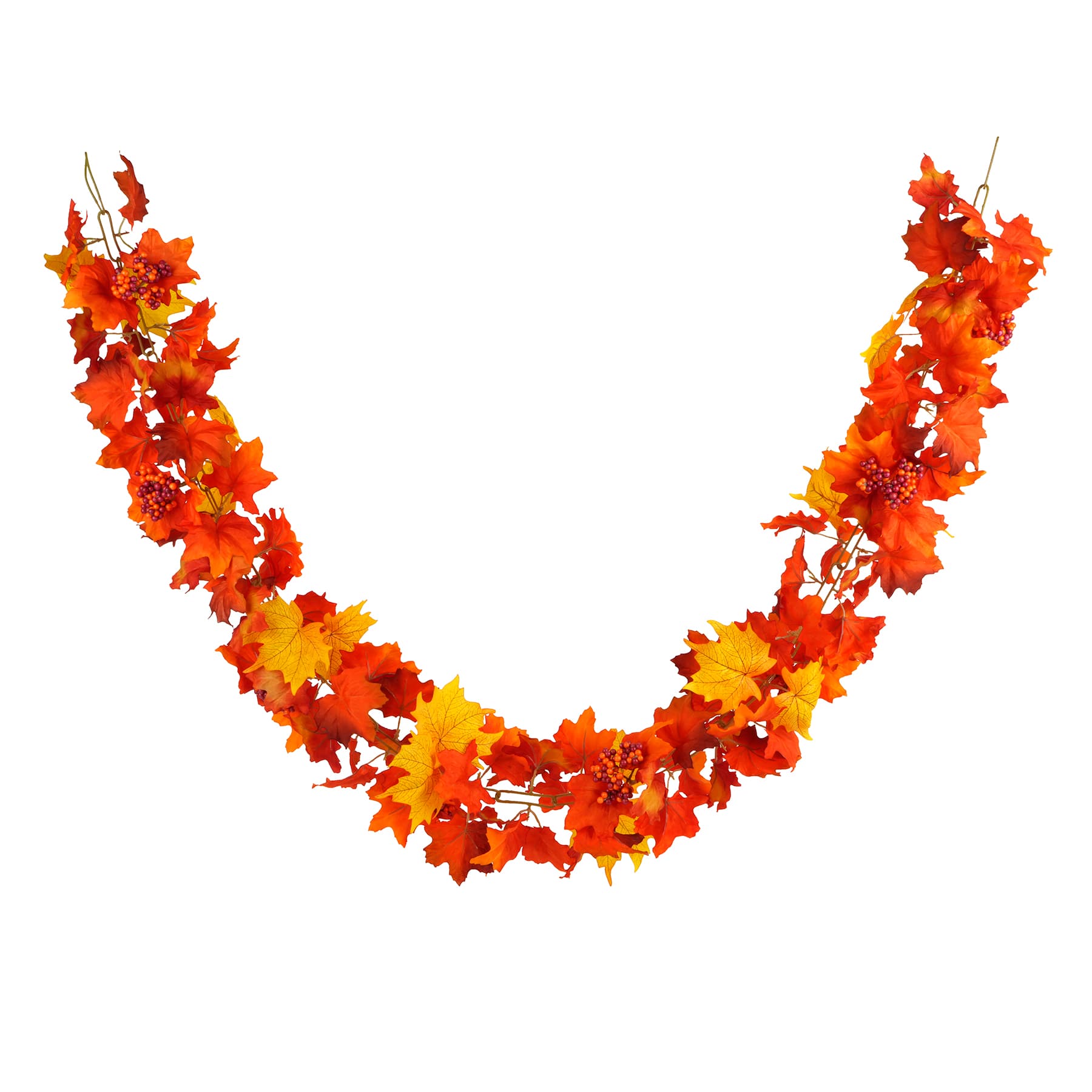 6ft. Orange Maple Leaf & Berry Chain Garland by Ashland®