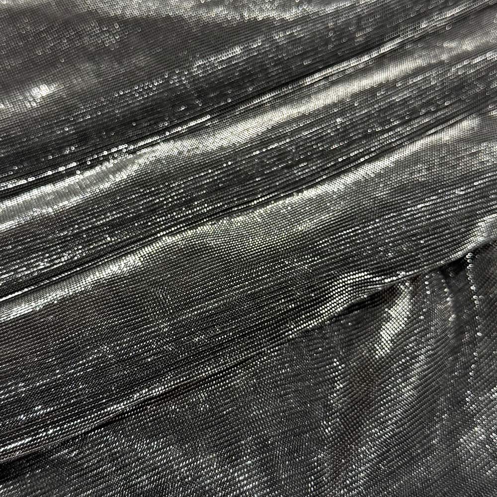 Feldman Silver Metallic Knit Fabric