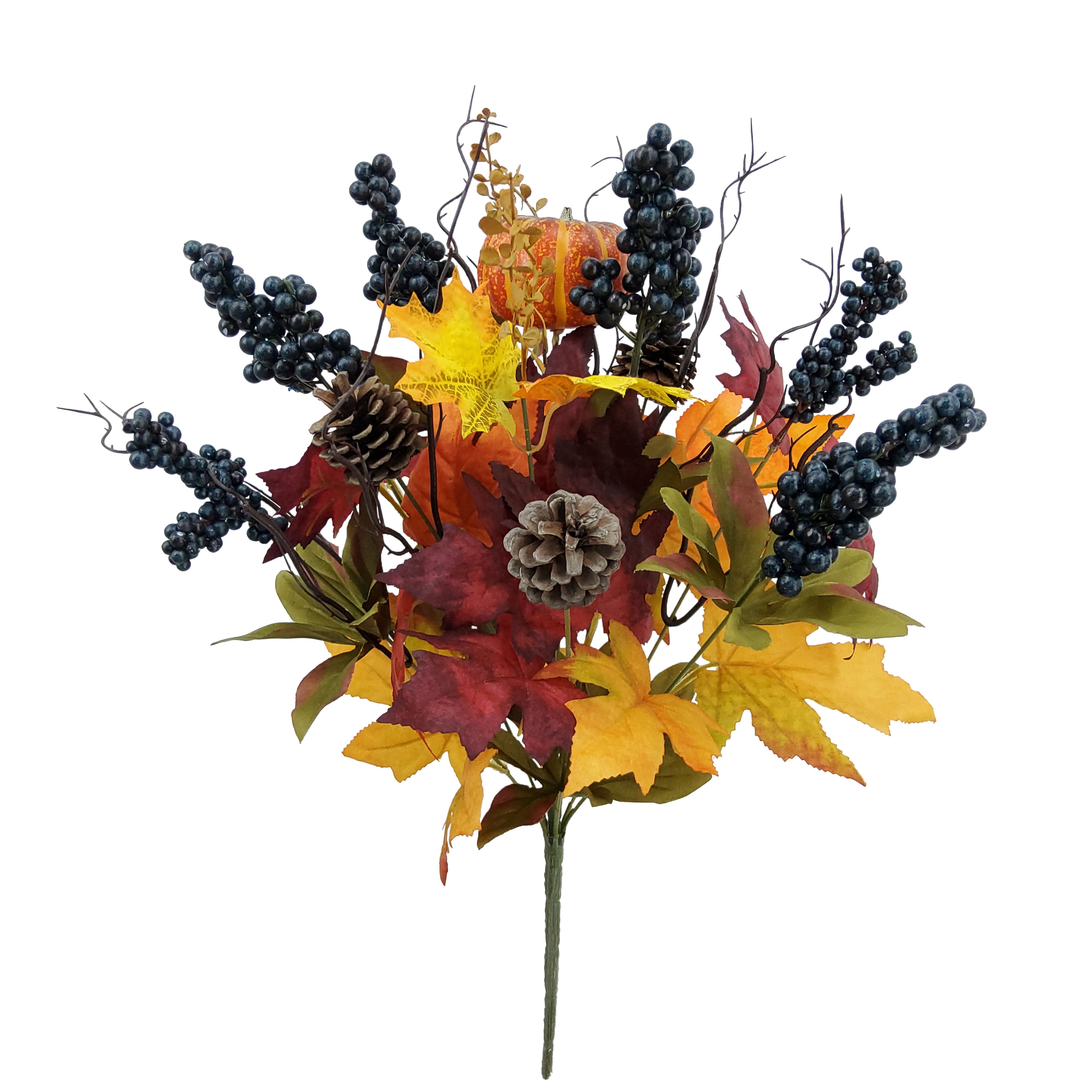 21.5" Pumpkin, Pinecone & Leaves Mix Bush by Ashland®