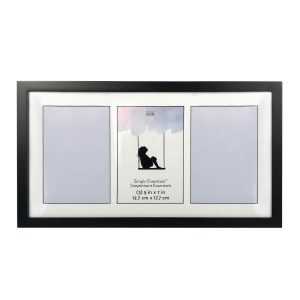 Simply Essentials™ 3 Opening Black Collage Frame with Mat by Studio Décor®