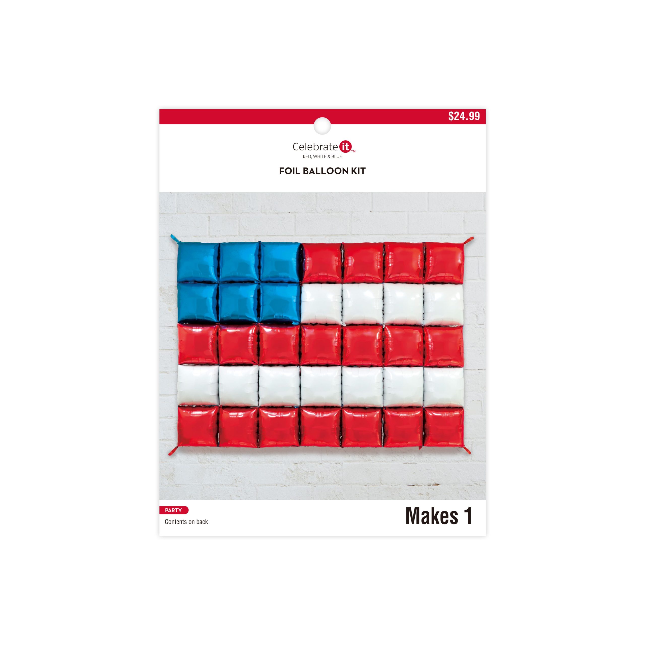 Red, White & Blue Foil Balloon Flag Kit by Celebrate It™ - Image 3