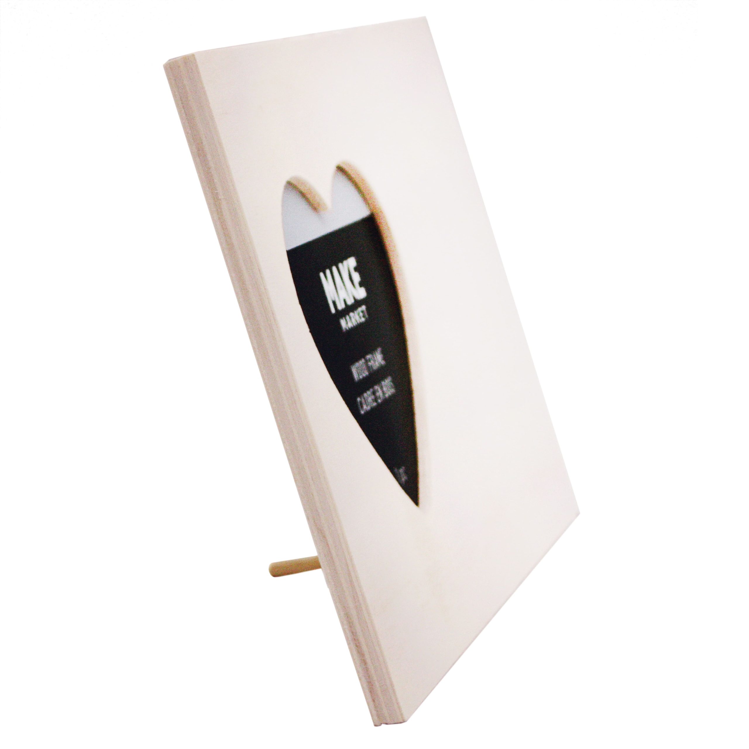 8.5" x 6.5" Wood Frame with Heart Opening by Make Market® - Image 3
