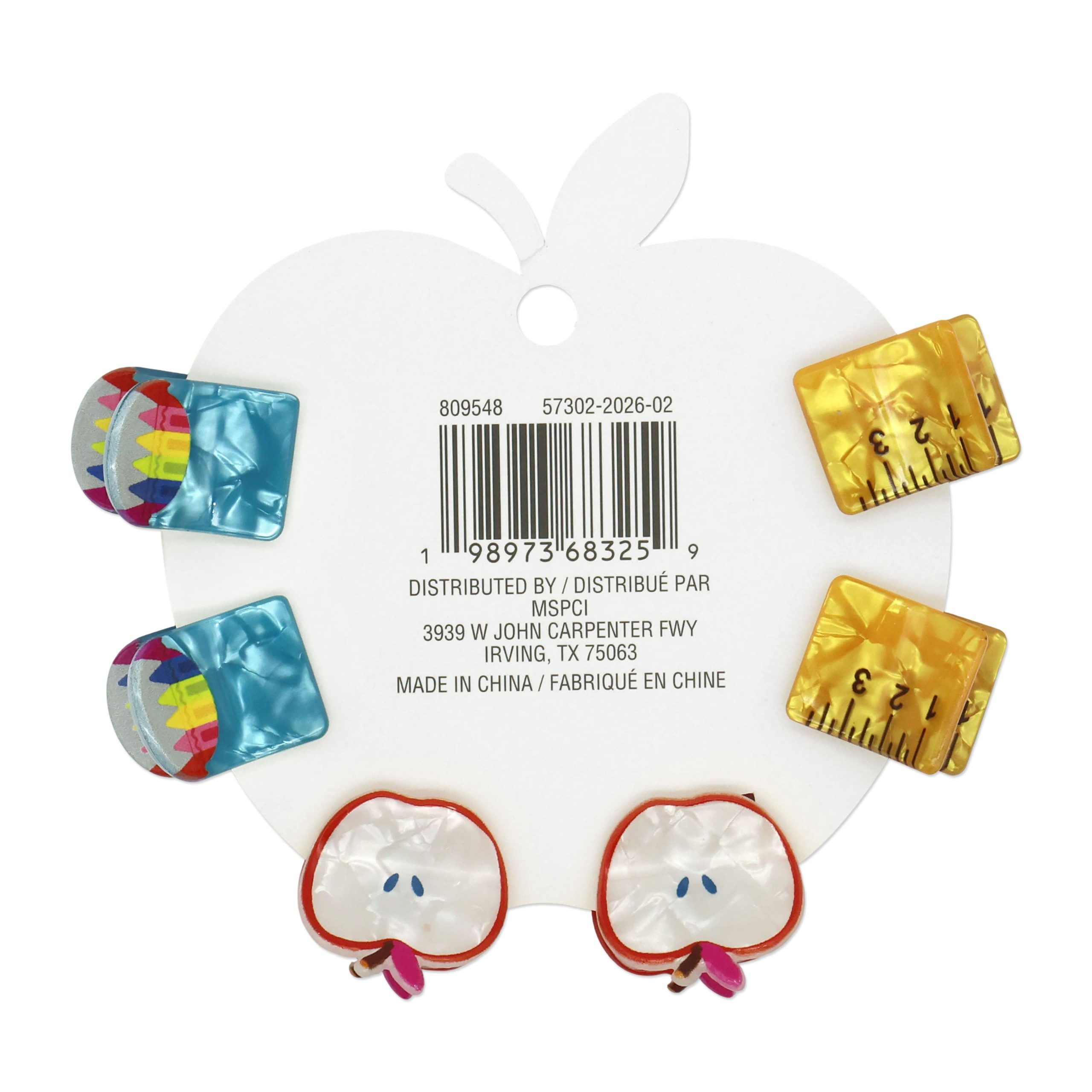 Teacher Hair Clips, 6ct. by B2C™ - Image 4
