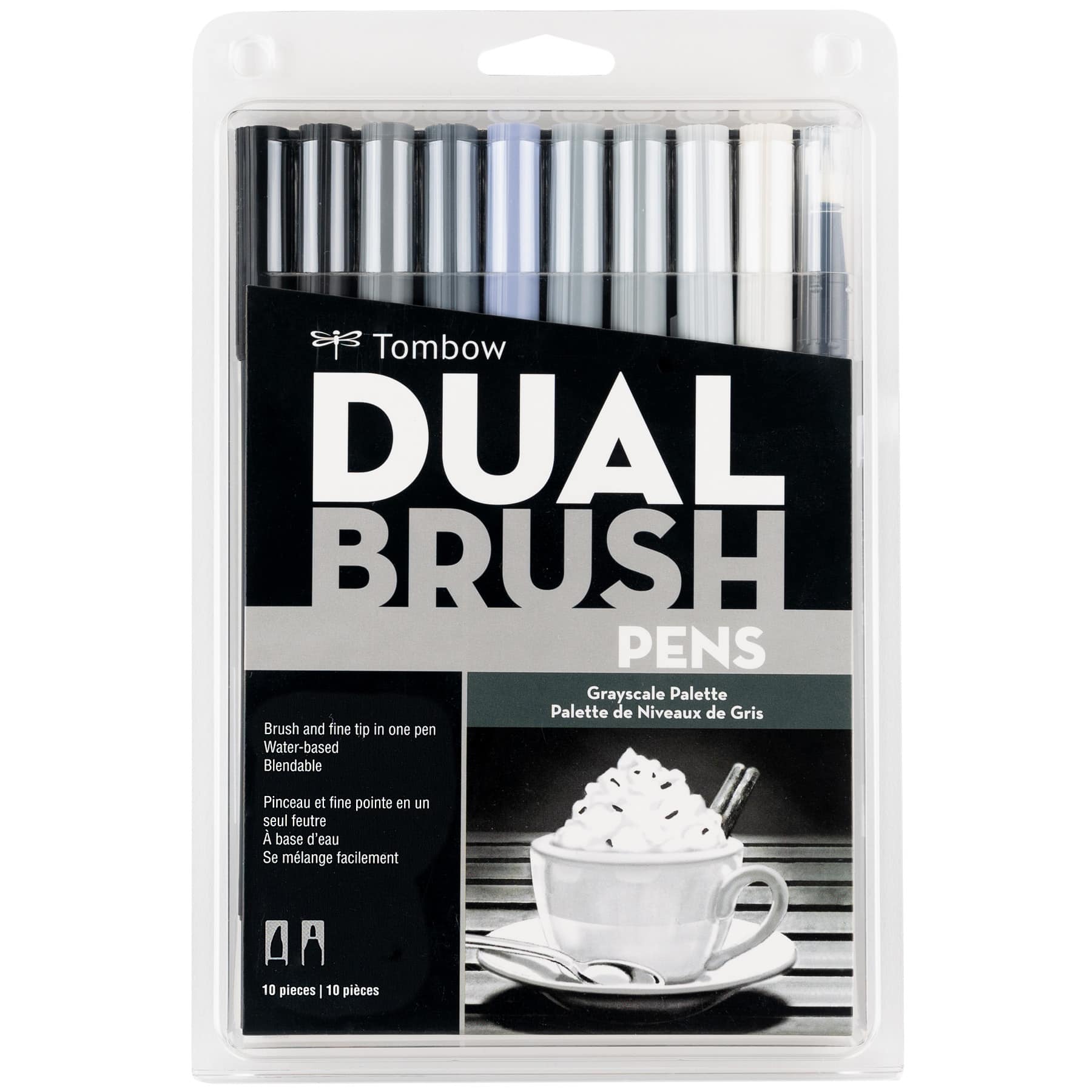 Tombow Grayscale Palette Dual Brush Pen Set