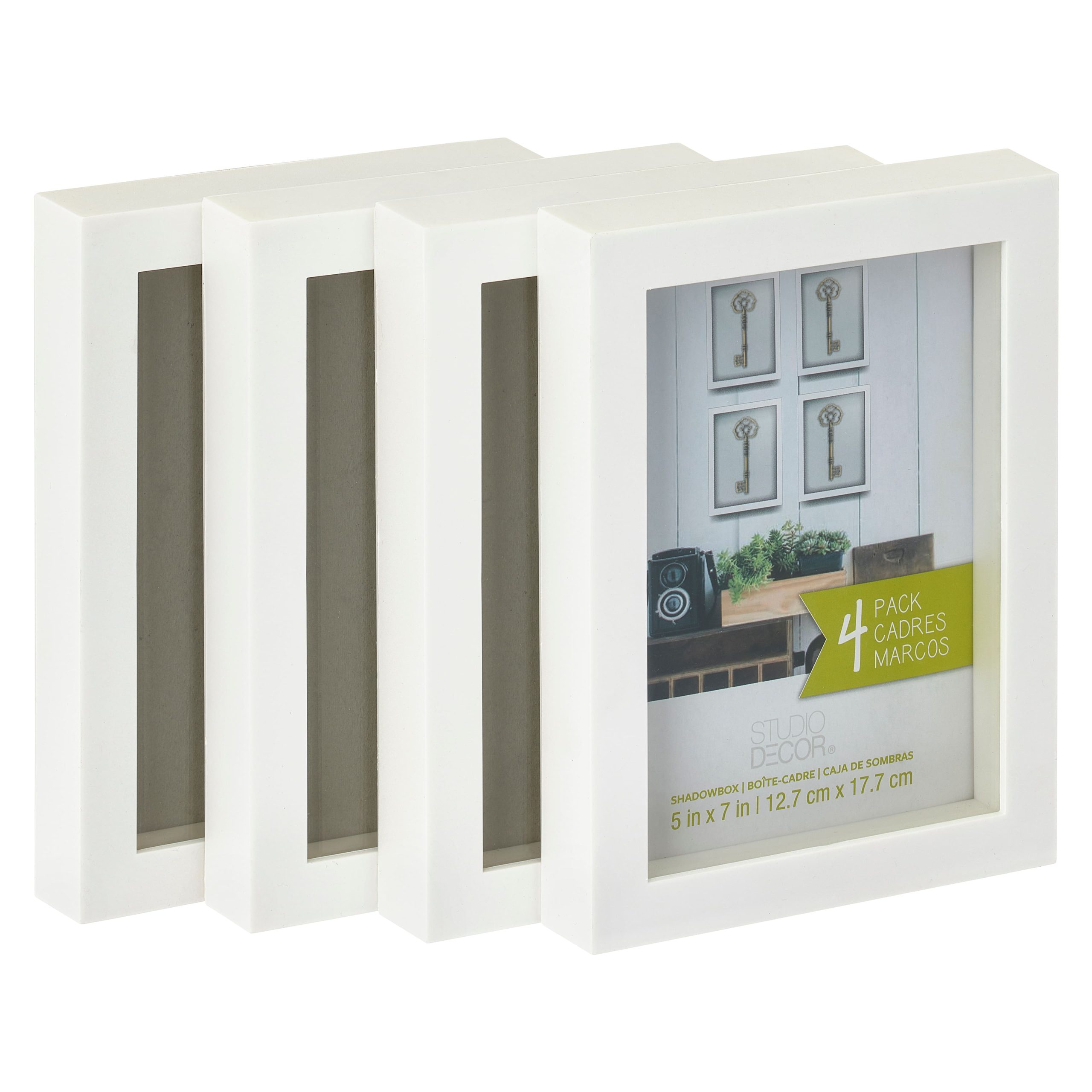 4 Pack 5" x 7" White Shadow Box by Studio Décor® - Image 3