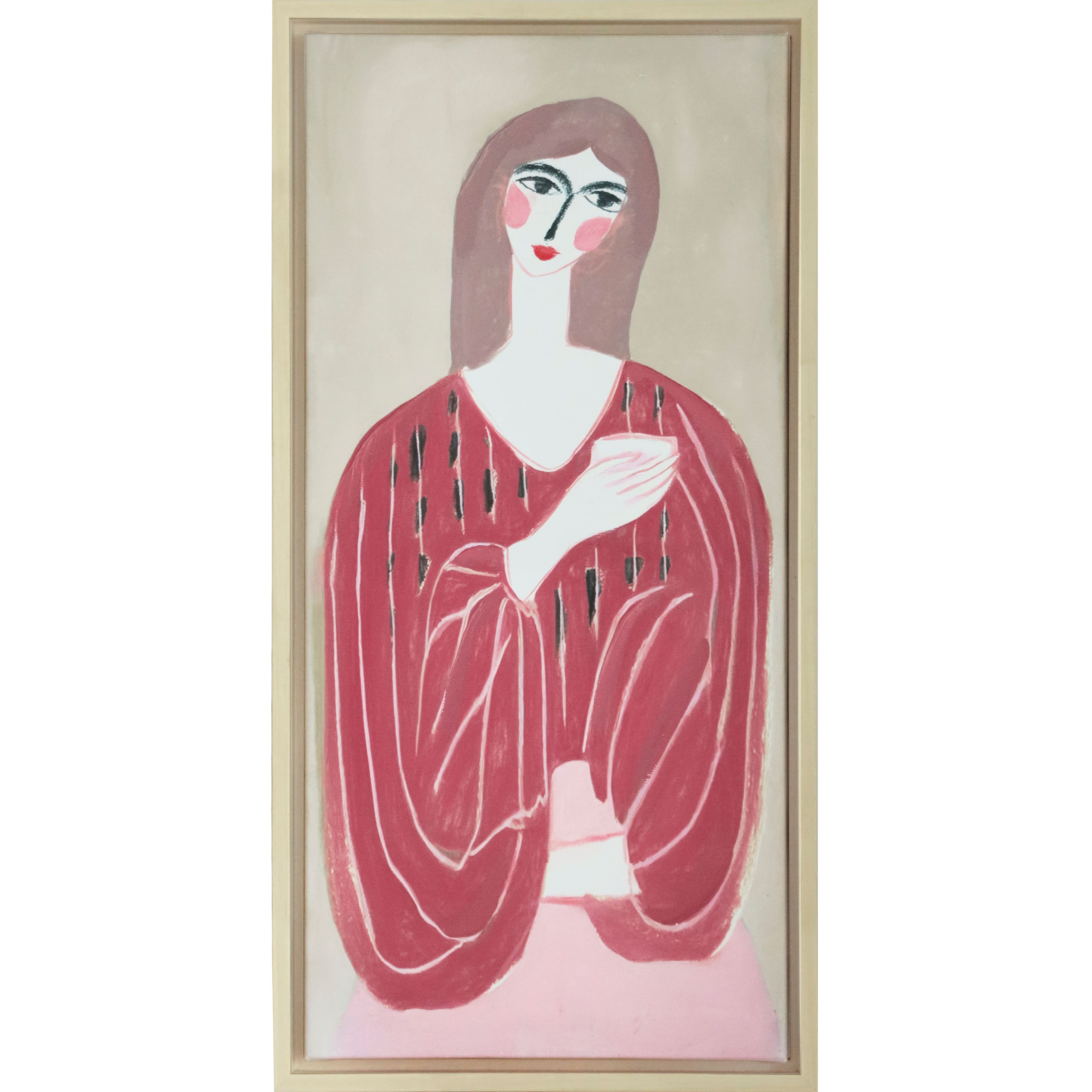 9" x 18" Pink-Brown Lady Wall Décor by Ashland®