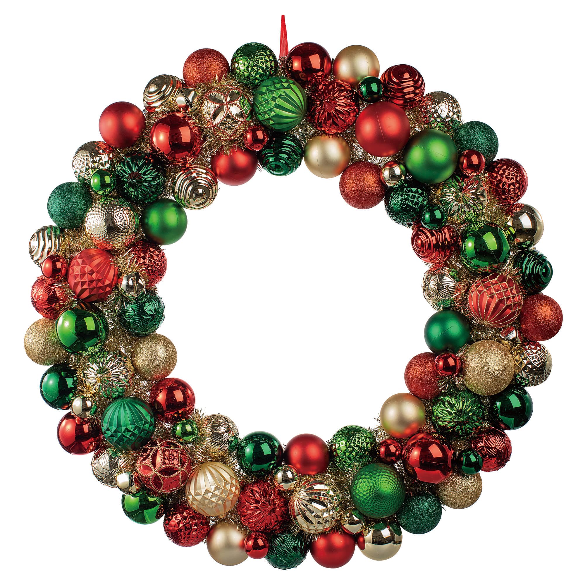 30" Red, Green & Gold Ornaments Wreath by Ashland®