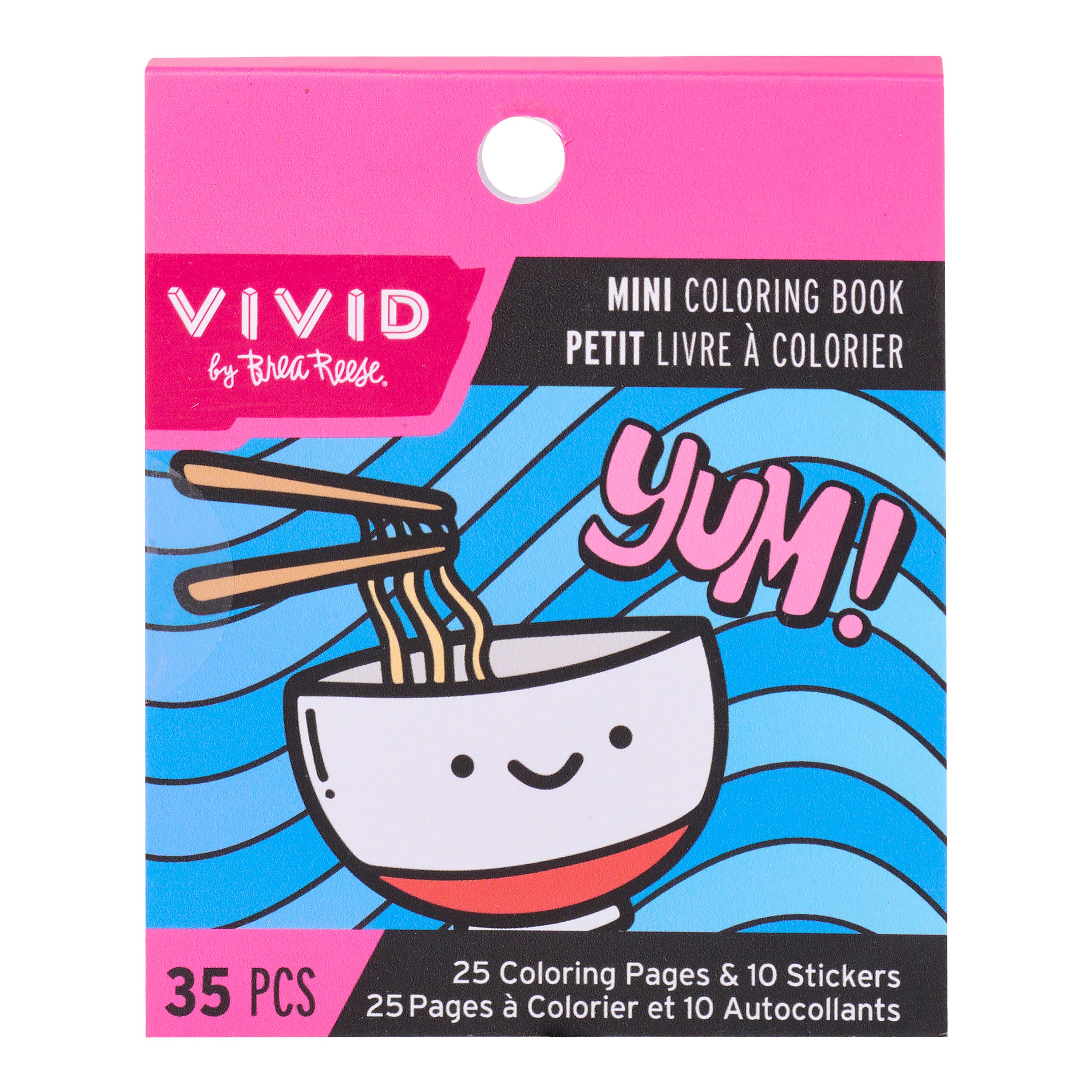 Vivid by Brea Reese® Kawaii Food Mini Coloring Book