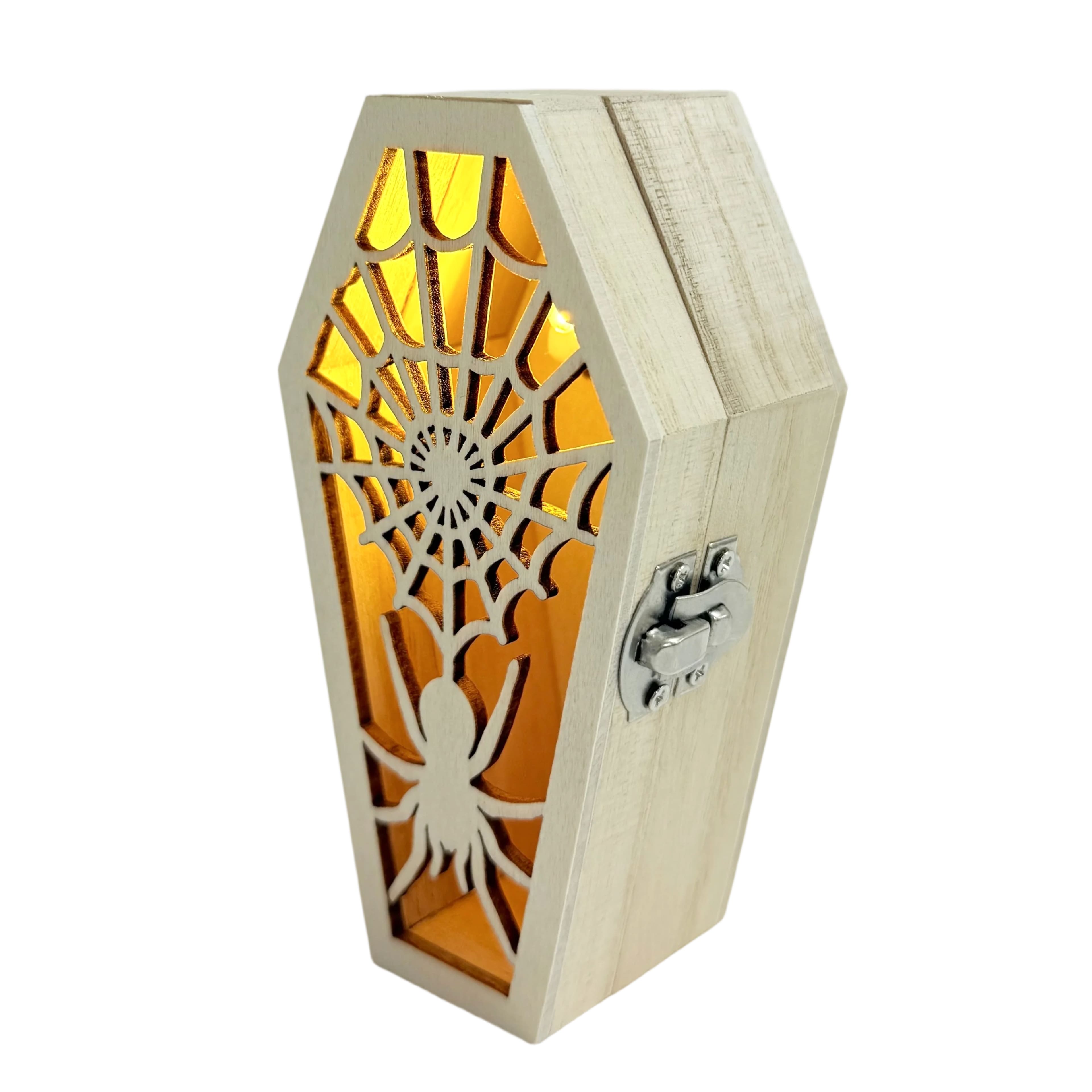 4.5" Spider Coffin DIY LED Wood Décor by Make Market®