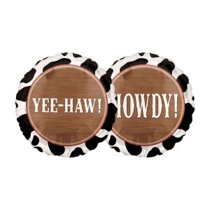 18" Yeehaw Round Foil Balloon