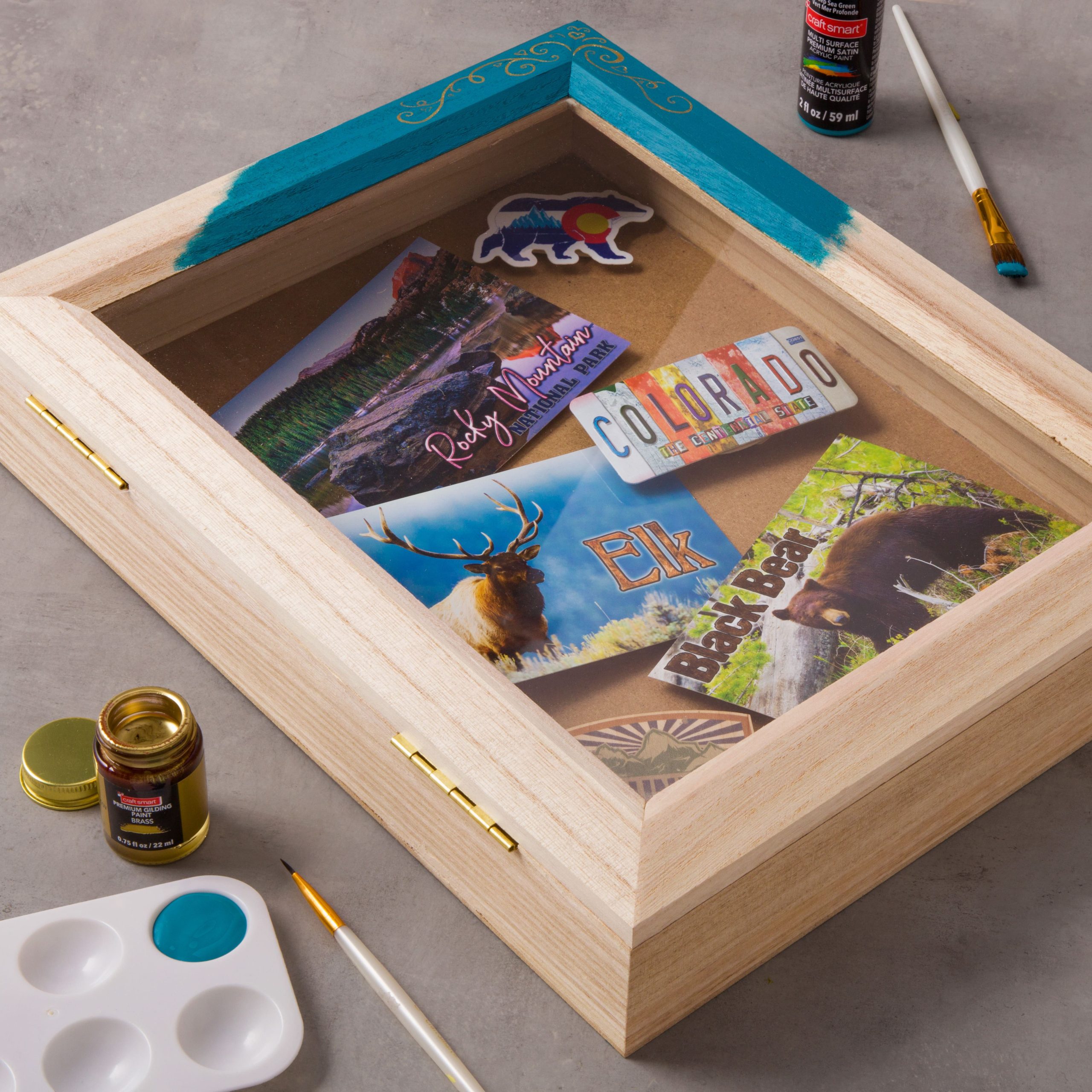 11.7" x 15" Hinged Wood Shadow Box by Make Market® - Image 3