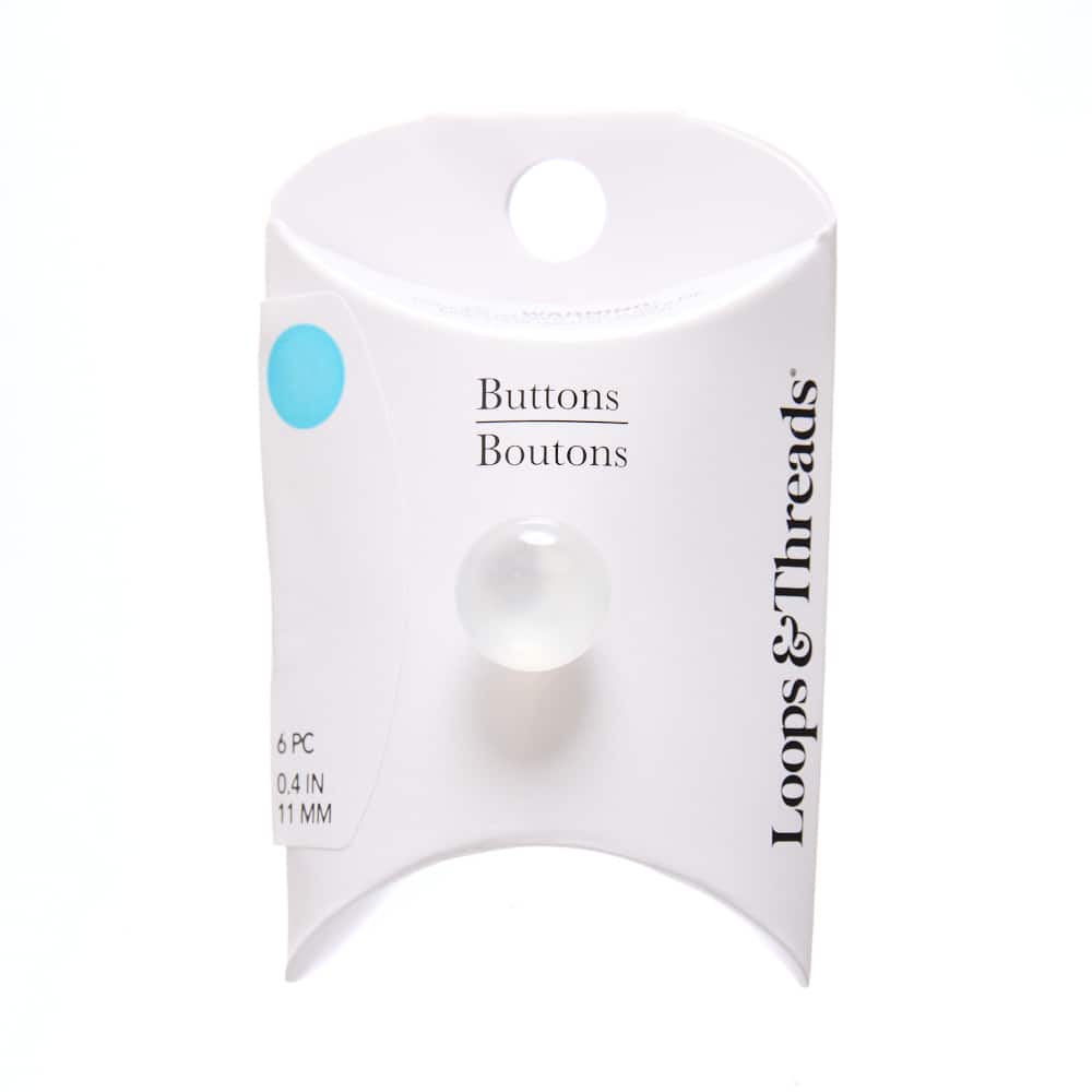 11mm Pearl White Dot Buttons, 6ct. by Loops & Threads®