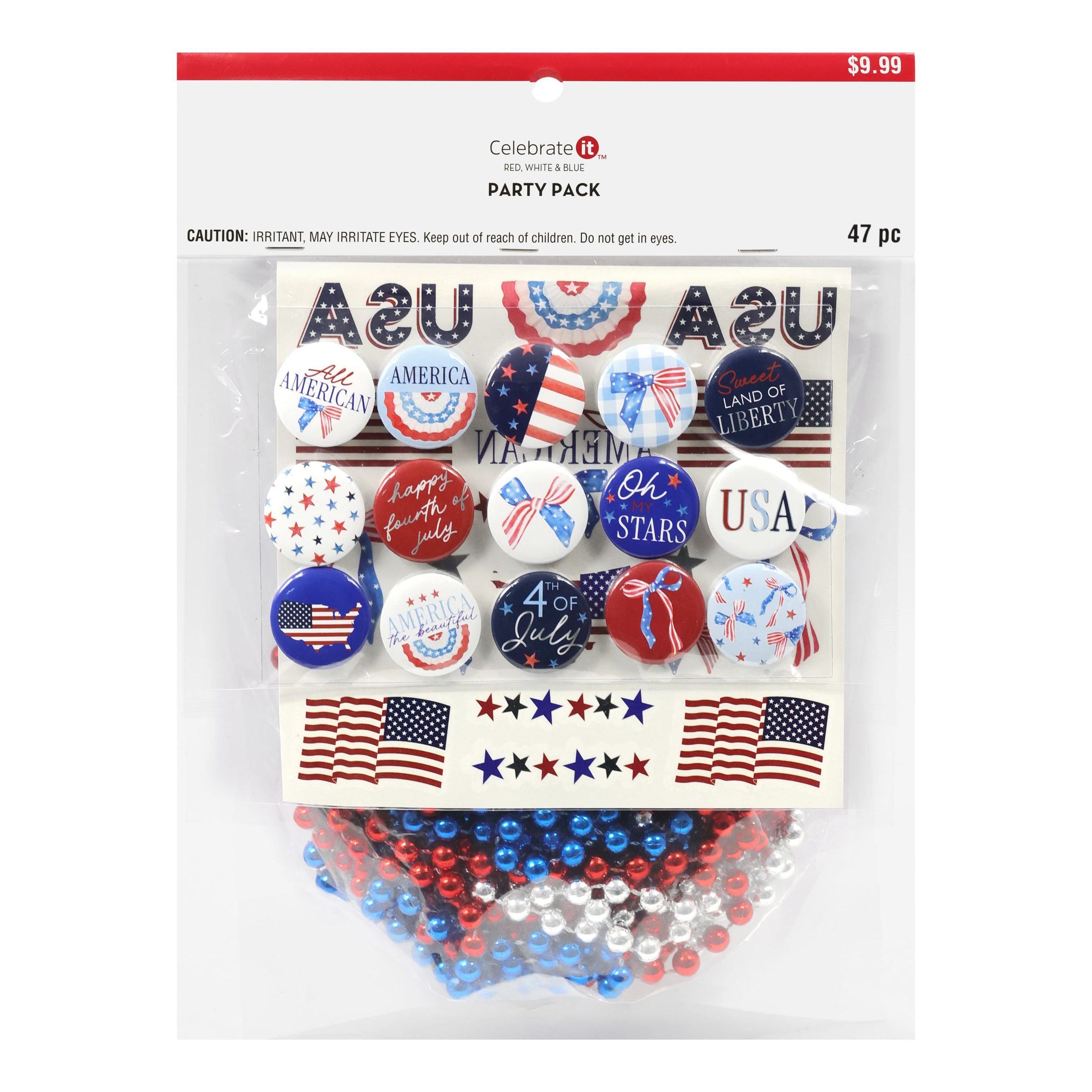 Red, White & Blue Flag Party Pack, 47ct. by Celebrate It™ - Image 2